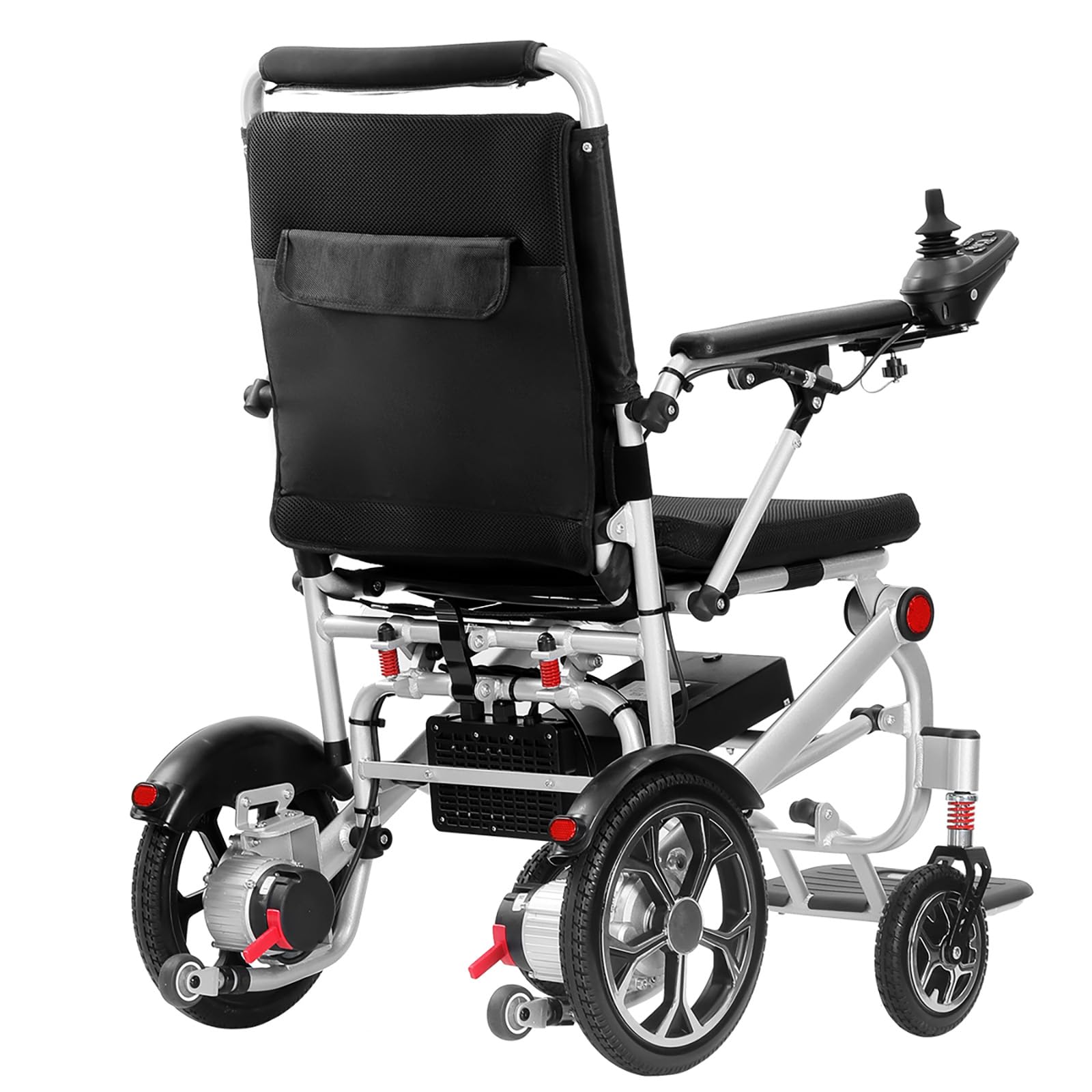 Rollstuhl Elektrisch Faltbar Leicht Elektrorollstuhl, Elektrischer Rollstuhl für Drinnen und Auf Reisen, Faltbarer Rollstuhl mit Elektroantrieb, Hohe Reichweite, Unterstützung 150 Kg