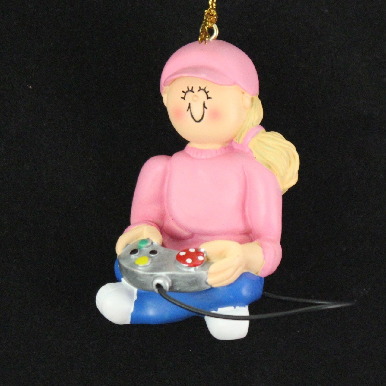 Amazon.com: Video Game Player Girl Blonde Hair Personalized Ornament Decor  : Home & Kitchen