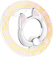 Vista 12 de Soporte magnético de anillo de teléfono para MagSafe, [rotación flexible de 360°], soporte de agarre magnético para anillo de dedo, apto para iPhone