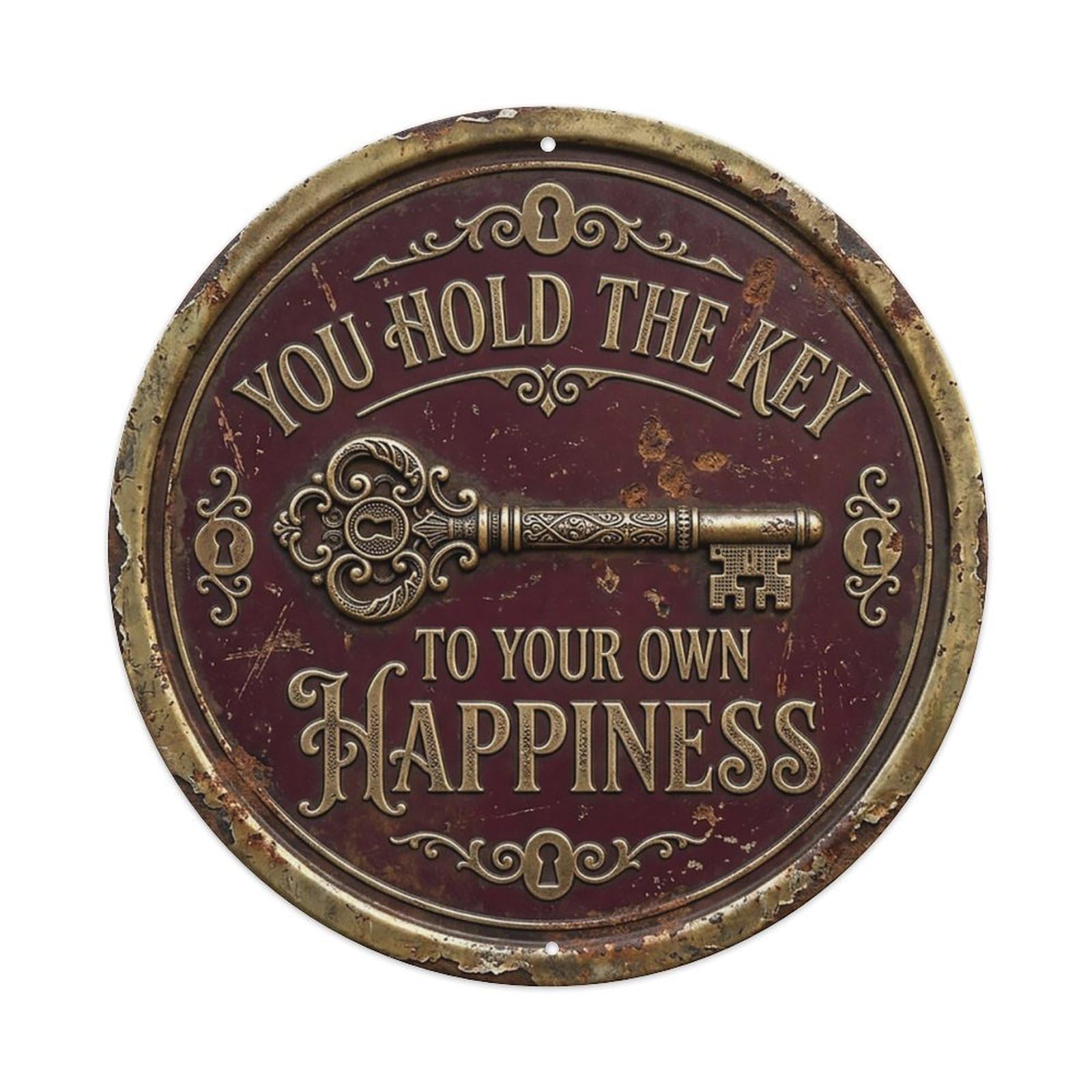 Key Unlock Possibility Entryway Metal Tin Sign