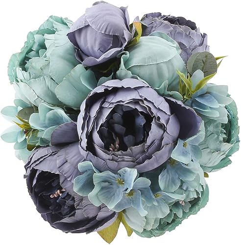Flojery Ramo de peonĂas de seda, peonĂas artificiales vintage, flores para decoraciĂłn del hogar, boda, fiesta, Seda Plástico, Azul (Spring Blue) Flojery Ramo de peonĂas de seda, peonĂas artificiales vintage, flores para decoraciĂłn del hogar, boda, fiesta, Seda Plástico, Azul (Spring Blue)