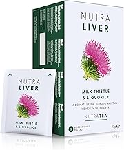 Nutra Tea NUTRALIVER - Liver Support Tea - Liver Detox Tea, Providing A Liver Cleanse, Detox And Repair - 20 Individual Wrapped Bags - Herbal Infusion,(1 Pack)