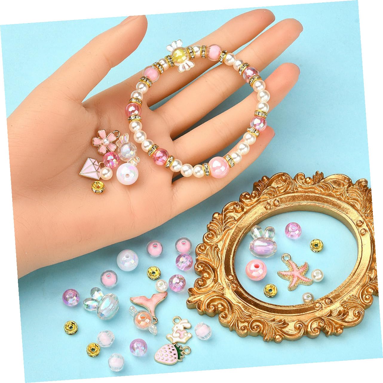 Operitacx 4 Set Materiale Che Borda Kit Braccialetto Di Perline Kit Braccialetto Di Perline Che Fanno Materiale Per La Creazione Di Gioielli Che Borda Forniture Creazione Di