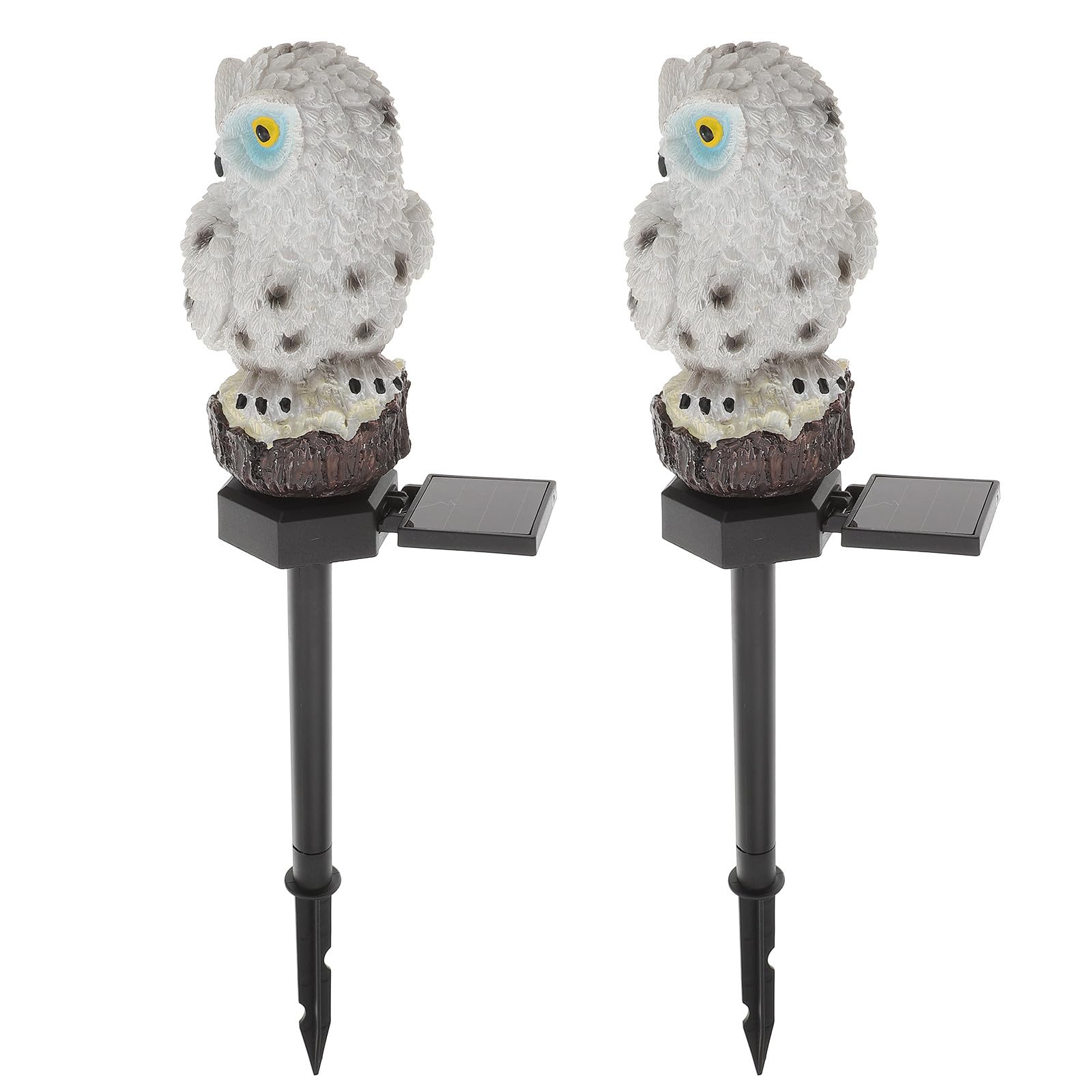 Lampes Solaires Hibou à Piquer pour Jardin, Lot de 2, LED