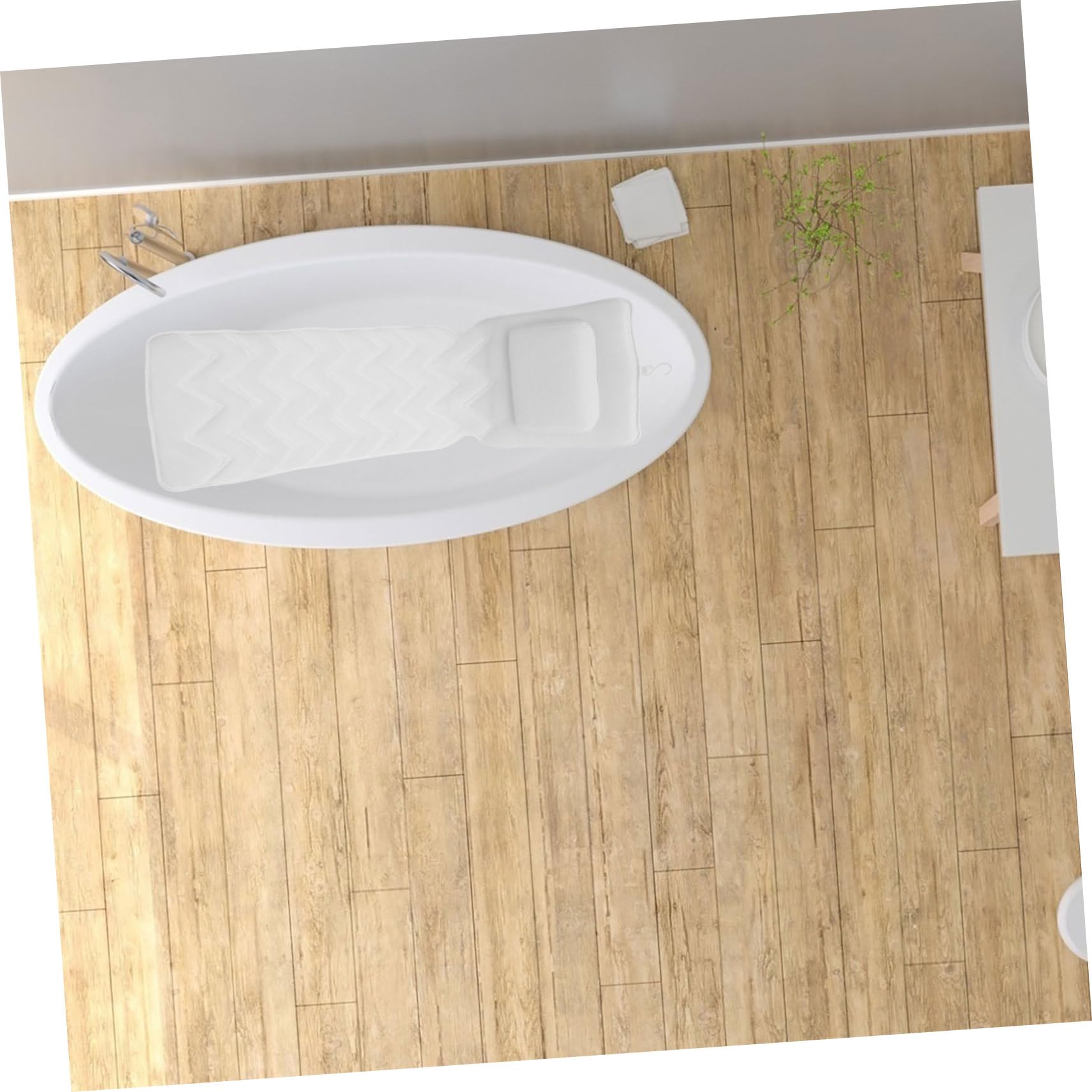Almohada para Bañera Ventosa y Reposacabezas, Cojin Cómodo de Poliéster Antideslizante para SPA Baño