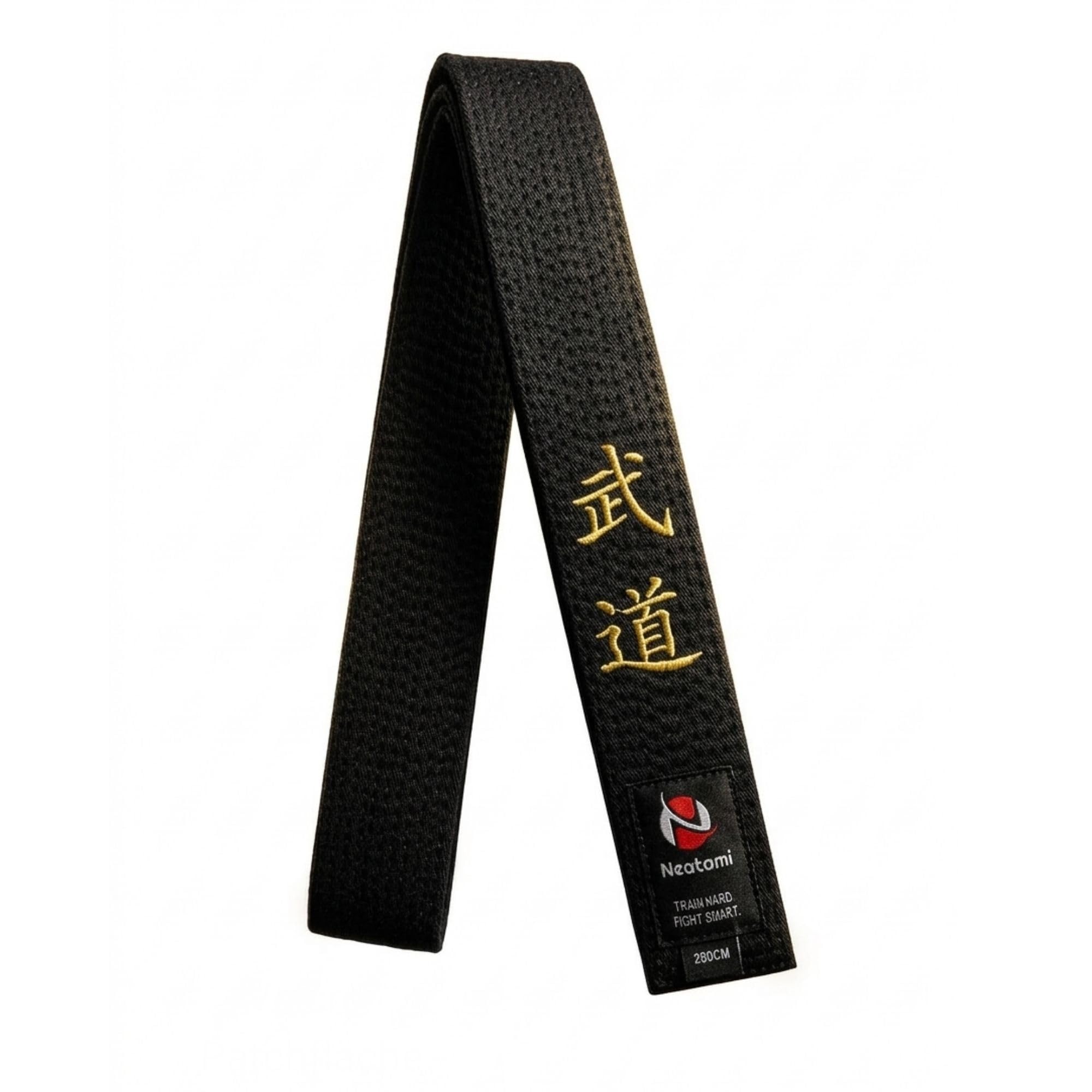 Schwarzgurt Karate/Judo/Ju Jutsu – Premium Budogürtel 5 cm breit mit 11 Nähten & Goldener Stickerei (Budo) – Schwarzer Gürtel Kampfsport für Karate, Judo, Taekwondo & BJJ