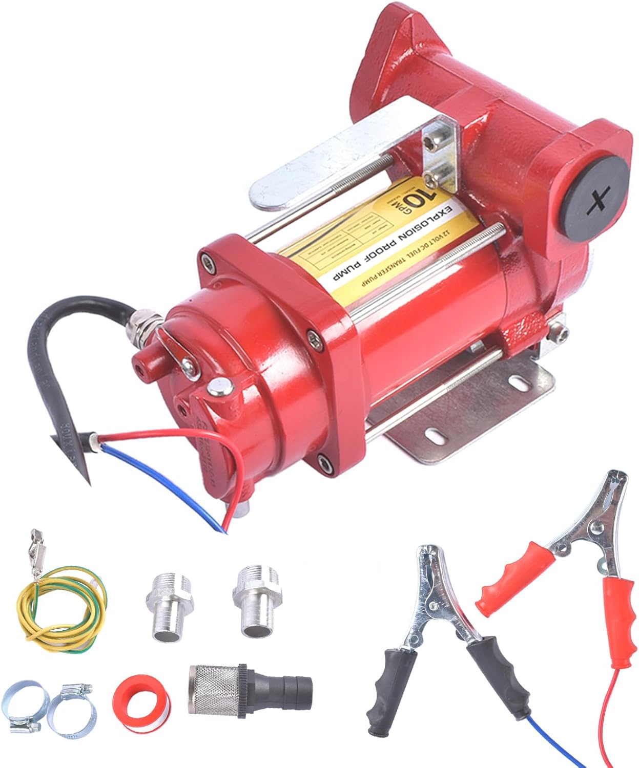 12V 10 GPM DC Fuel Transfer Pump Automatic Gasoline High Flow DC Diesel Transfer Pump Heavy Duty Fuel Oil Transfer Pump for Gasoline, Diesel, Kerosene, Biodiesel Vahaha