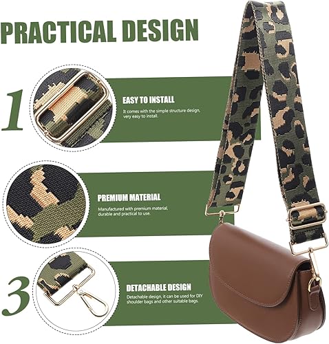 Miniatura 8 de EXCEART 4pcs Adjustable Shoulder Strap Canvas Bag Strap Wide Purse Strap Bag Straps Replacement Crossbody Bag Shoulder Strap Purse Strap Replacement