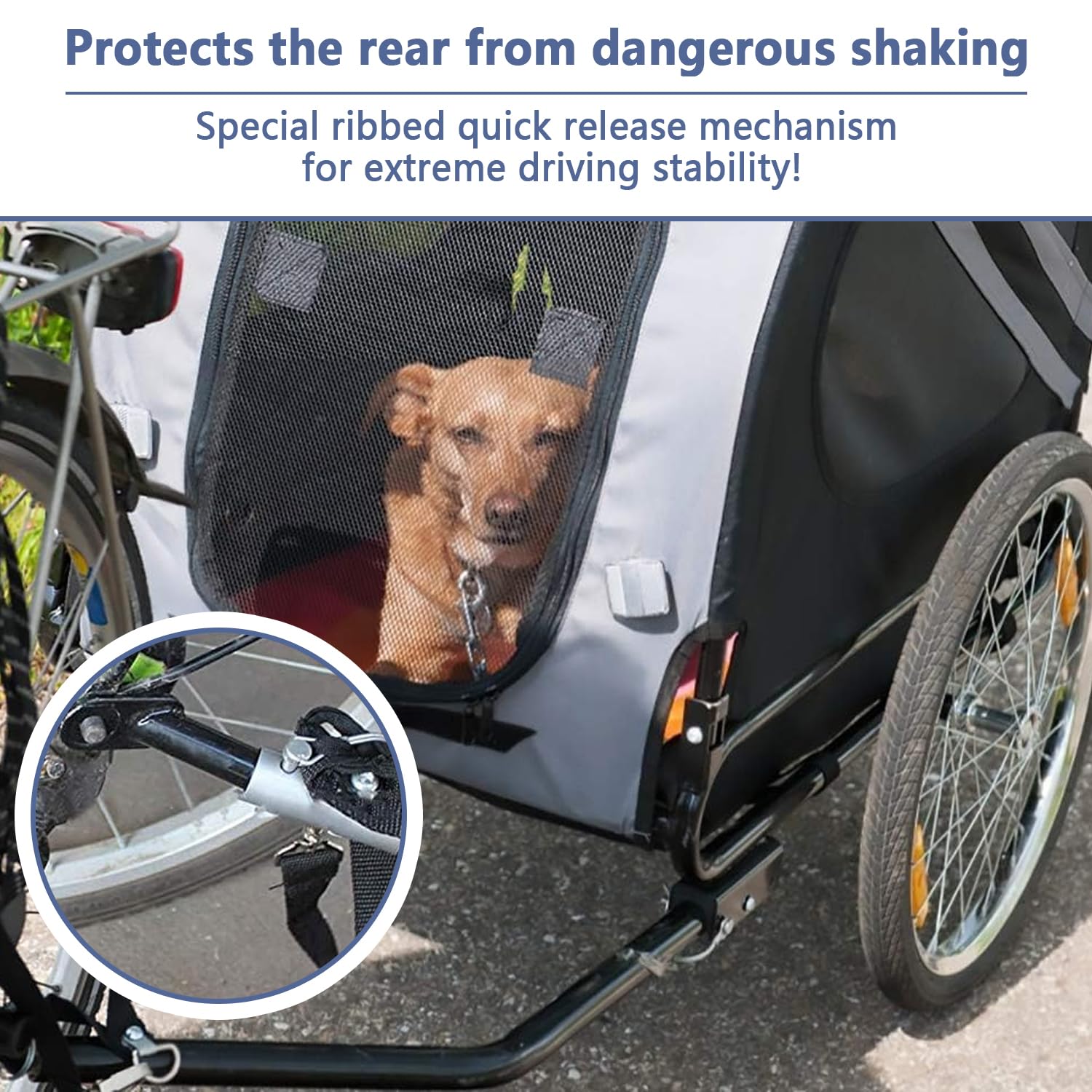 Connecteur de remorque de vélo 2 pièces, pour attelage de remorque enfant et chien