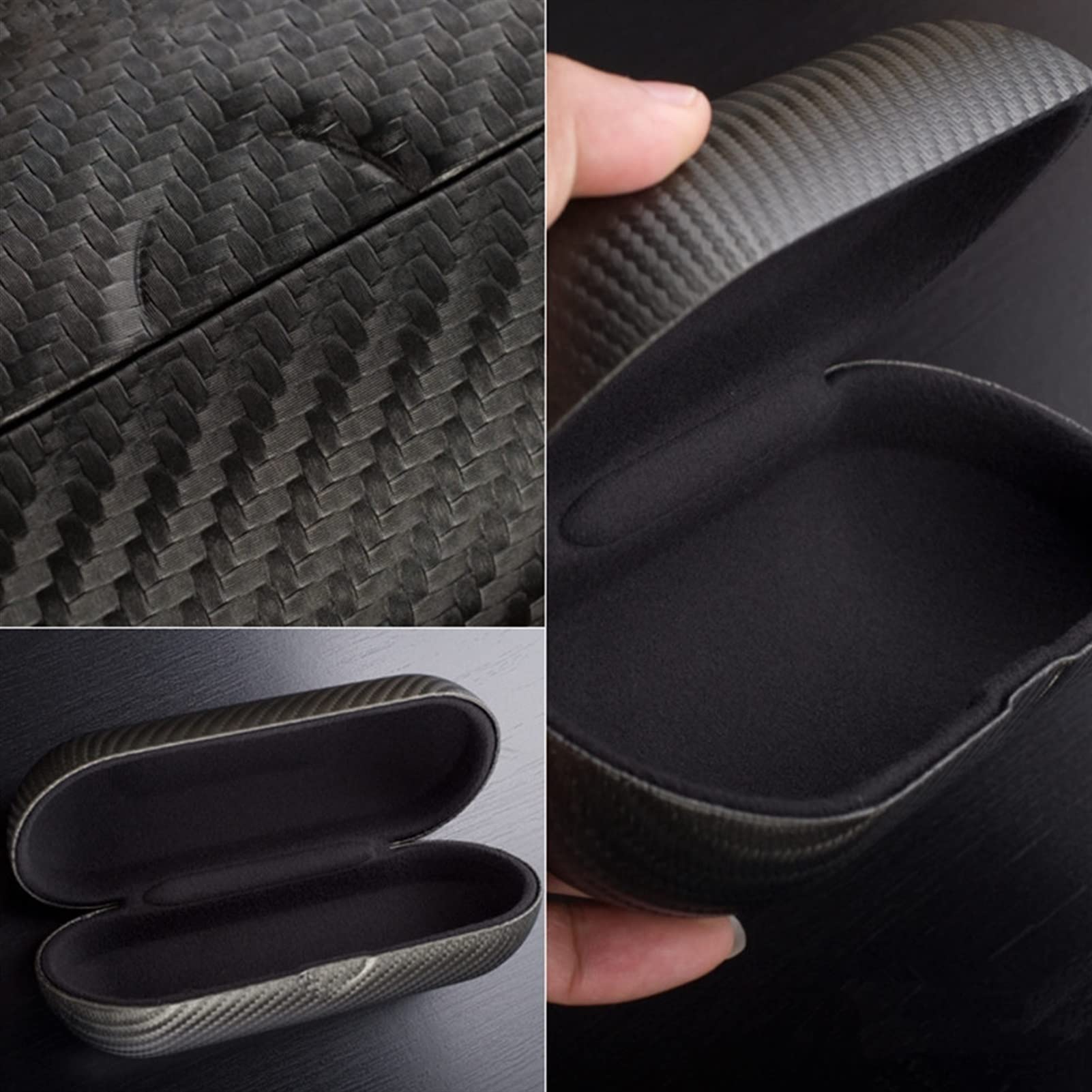UNNS Coupe de Lunettes de Soleil Étui de Lunettes de Soleil Portable Black Men's Eyewear Case Ladies Glass Solder Protect Case (Color : A)