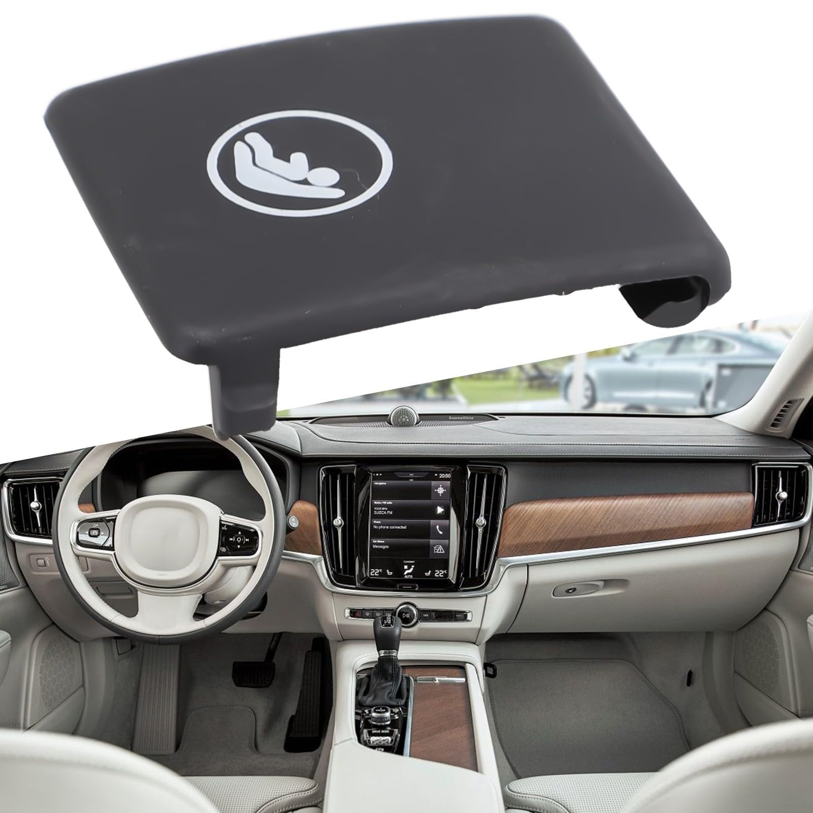 Elegante y funcional asiento infantil Isofix Mount Cover diseñado específicamente para vehículos Volvo seleccionados