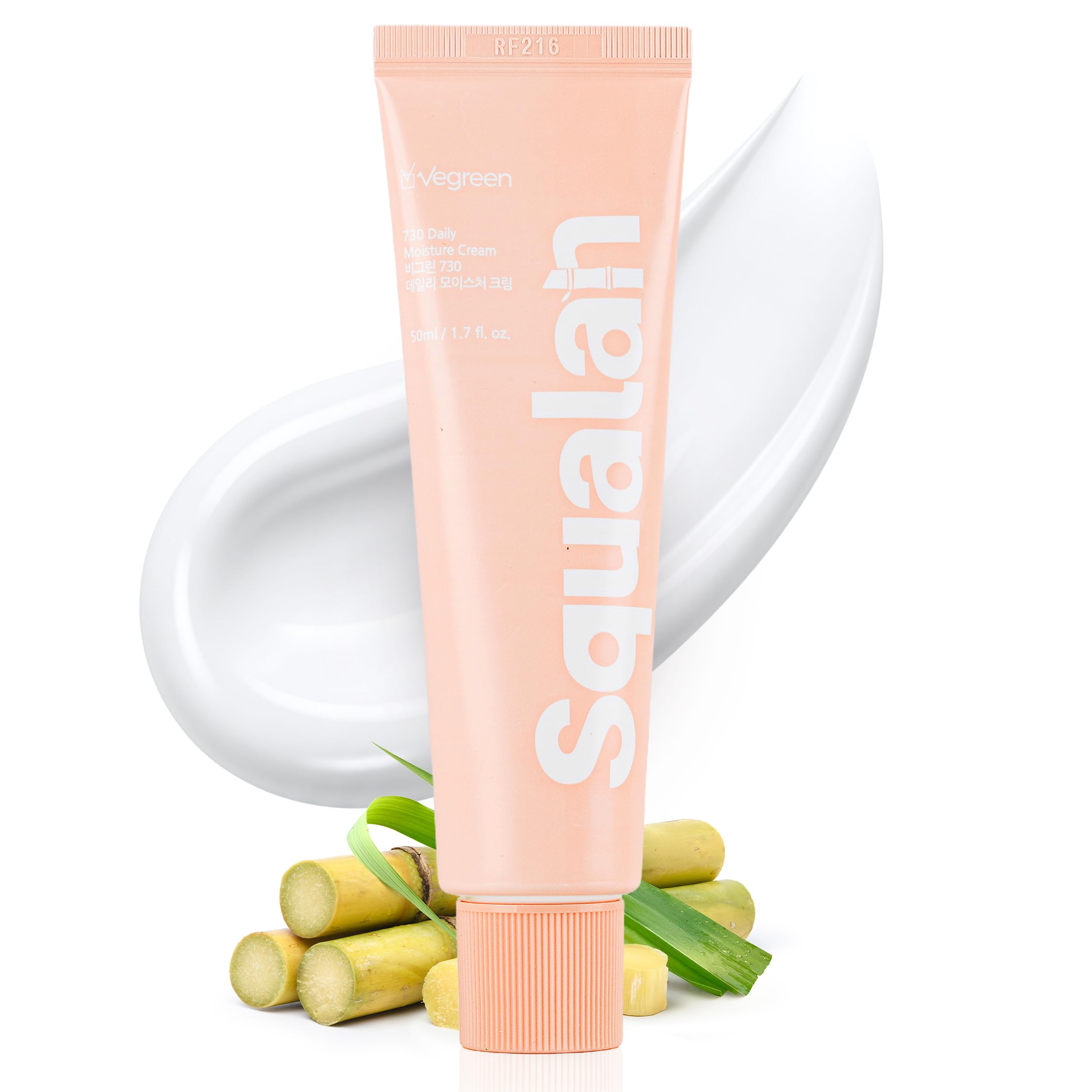 VEGREEN 730 Daily Face Moisturizer Cream with Squalane – Lightweight & Hydrating Moisturizer for Dry & Combination Skin, Age-Defying Korean Facial Moisturizer Cream, Intensive Care - 50ml / 1.69 fl oz