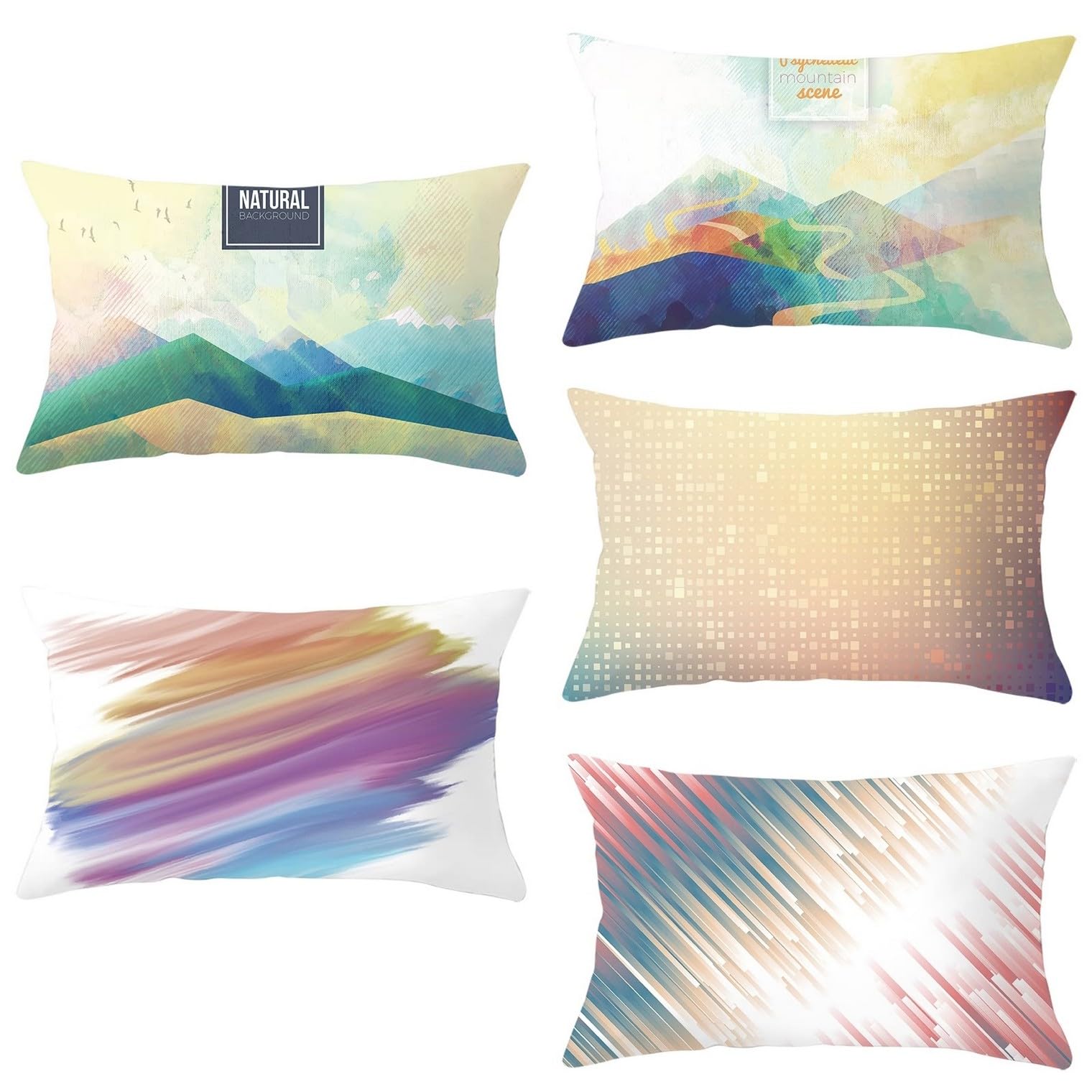 Housse coussin canapé 30x50 cm graffiti coloré pour dynamiser la déco de votre salon