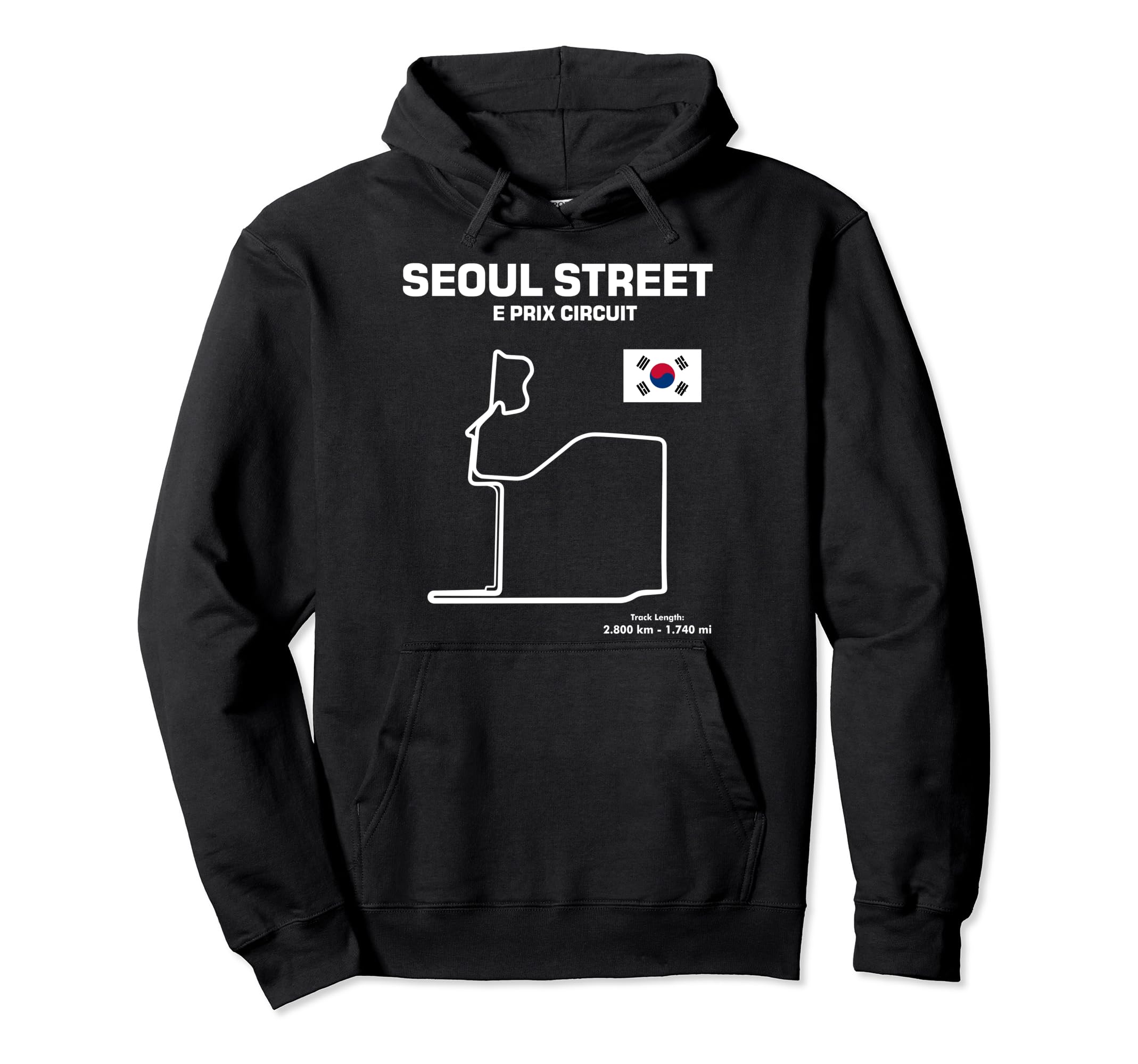 Motorsports Korean Race Track Outline Racing KDM Seoul Pullover Hoodie