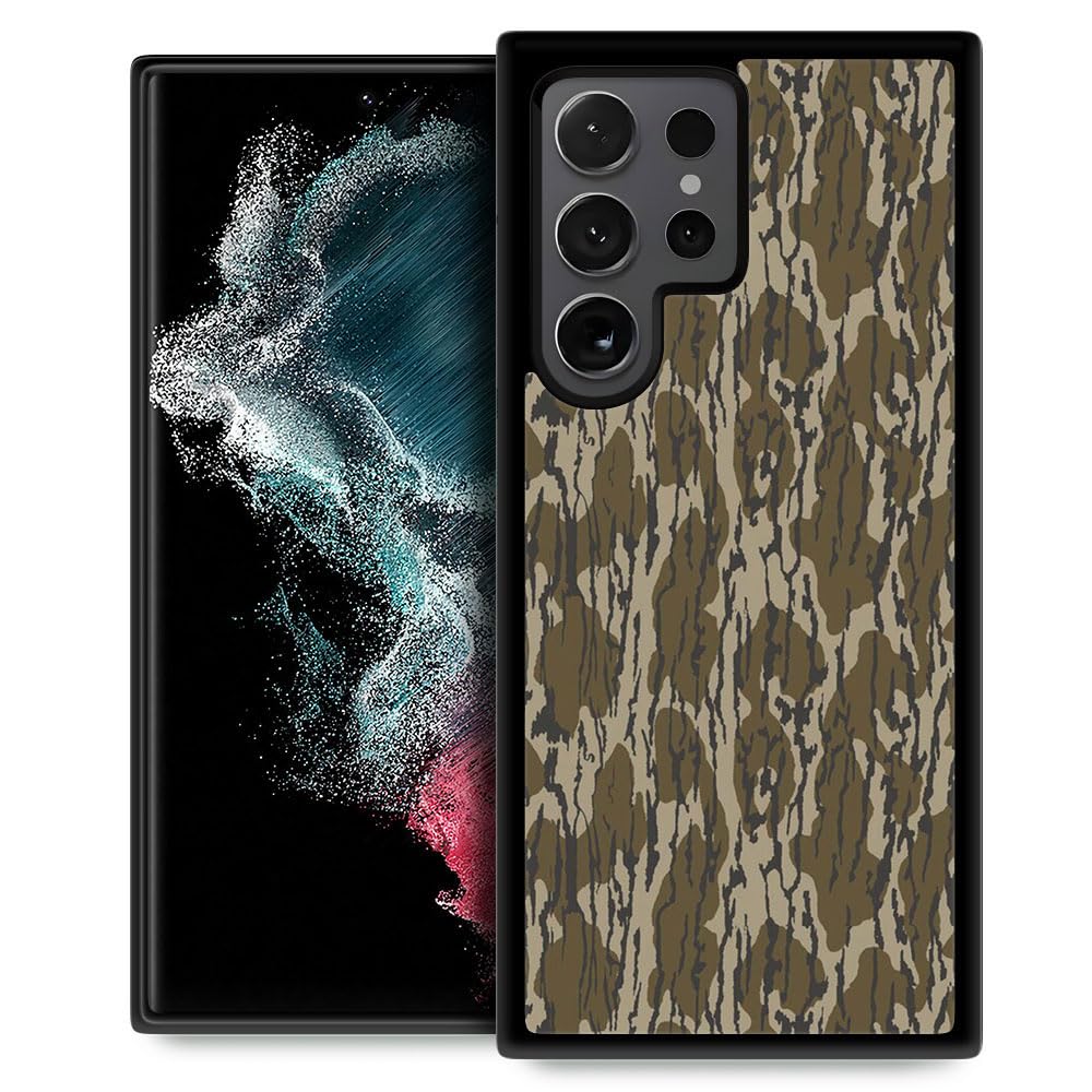 SmaMZ for Samsung Galaxy S24 Ultra Case, YJ Lands Camo Shockproof Rugged Cover Soft TPU Hard PC Bumper Case Design for Samsung Galaxy S24 Ultra