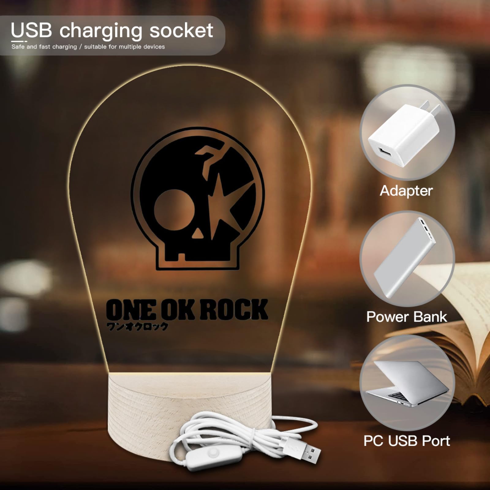 Amazon.co.jp : ナイトライト ONE OK ROCK ワンオクロック LEDライト