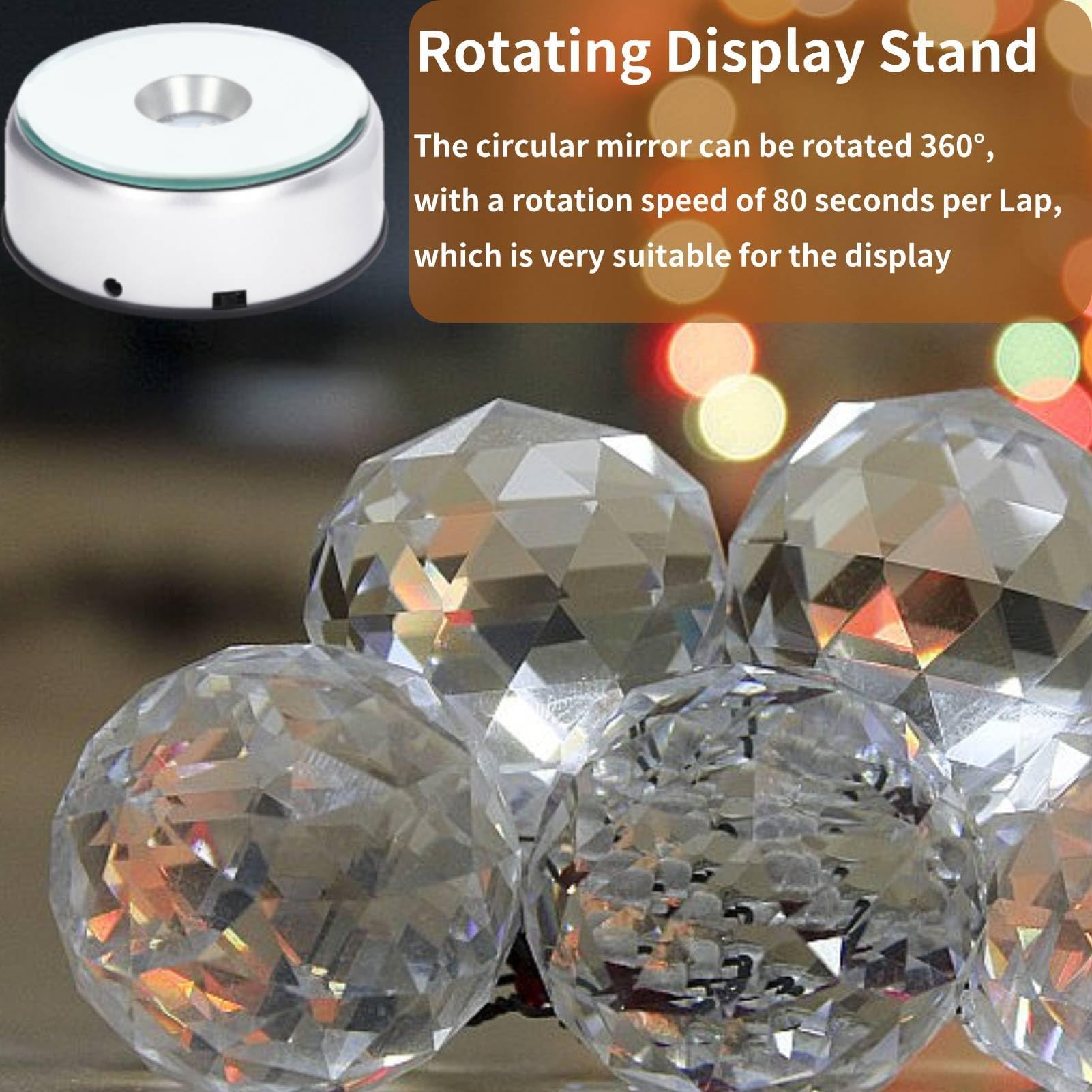 Espositore girevole, base per display girevole a LED Base luminosa colorata Base di visualizzazione in vetro Display a tazza Turner Statua girevole illuminata Piattaforma