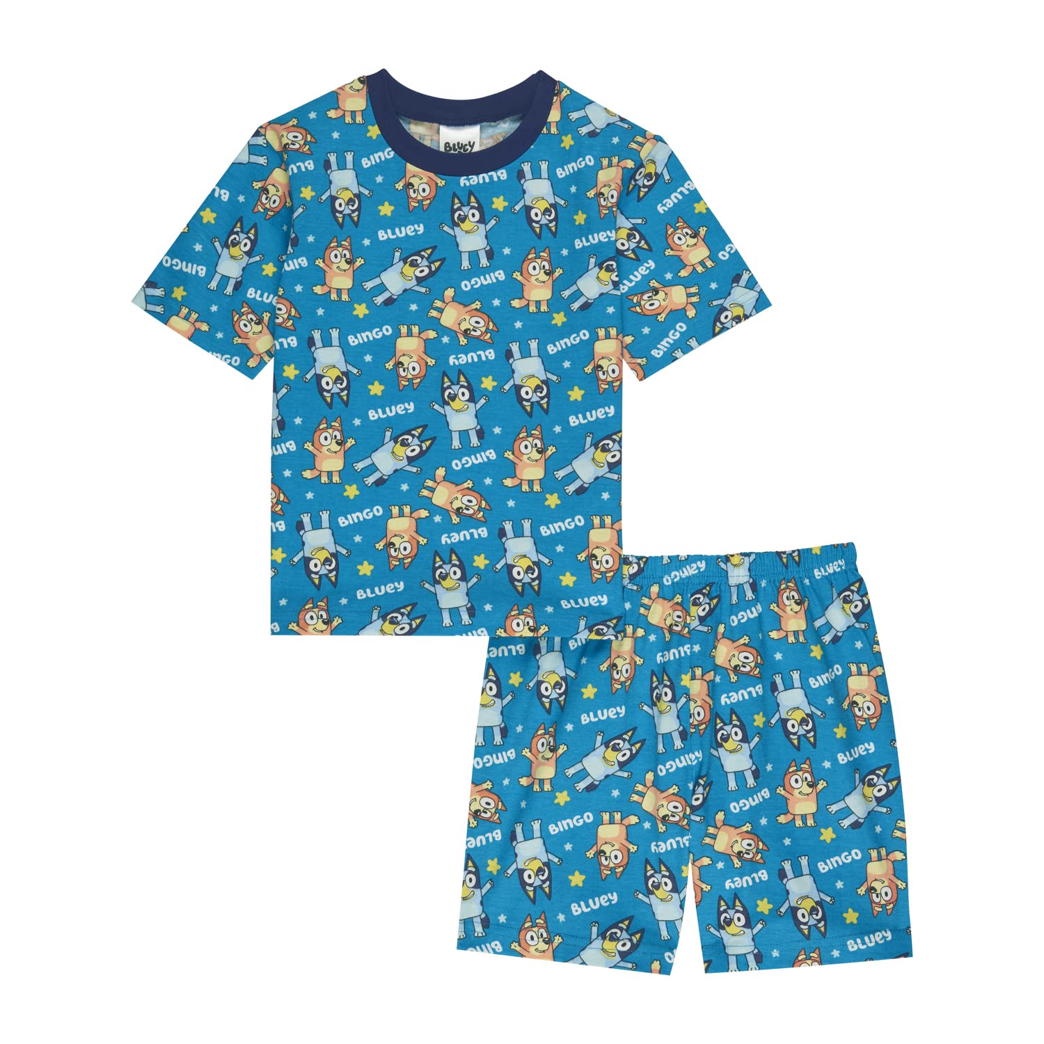 Bluey Boys Blue Y Pyjamas, And Bingo Short Pjs, Ages 2 To 8 Years Old, Official Nightwear (As8, Age, 4_Years, 5_Years)