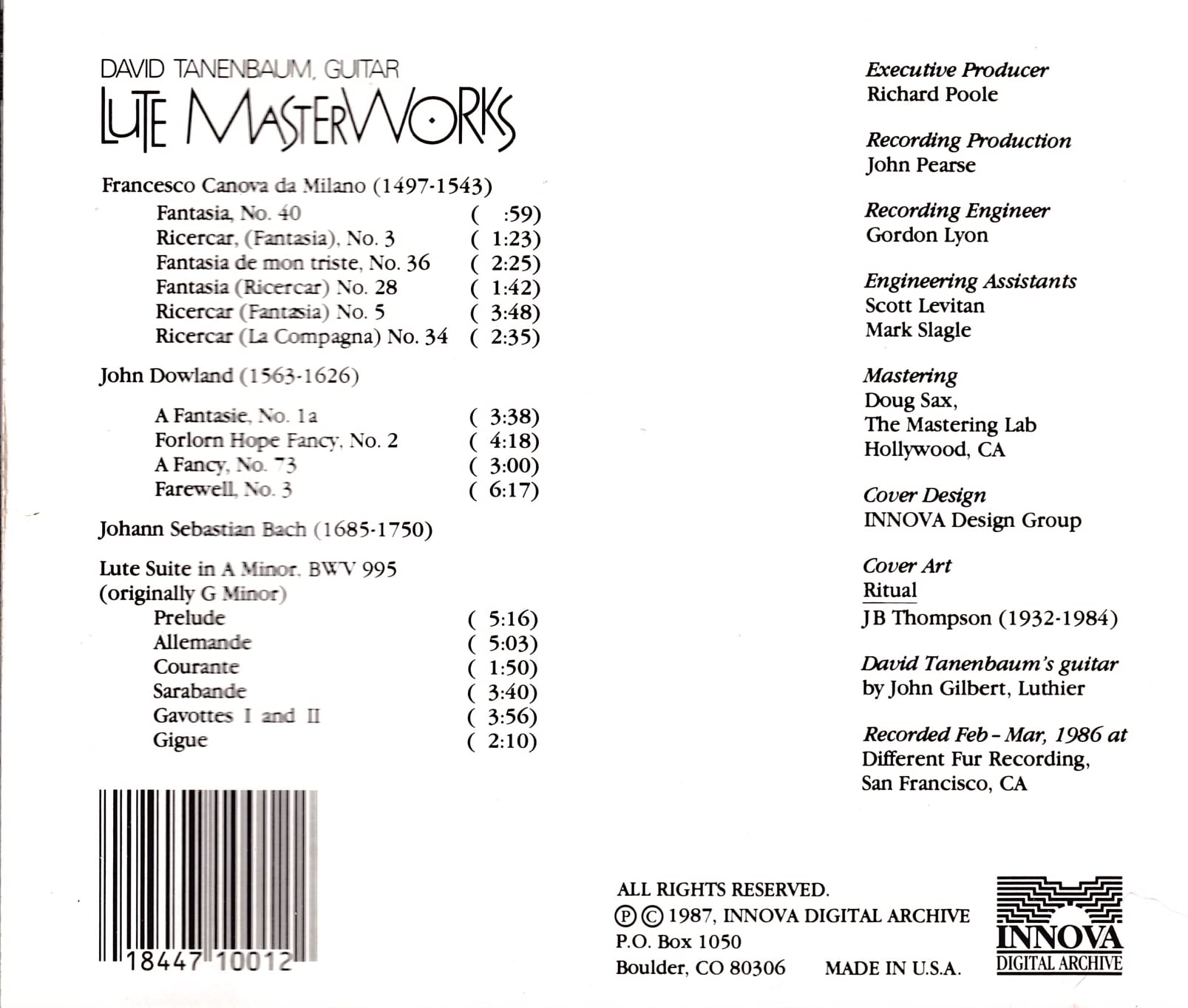 Lute Masterworks