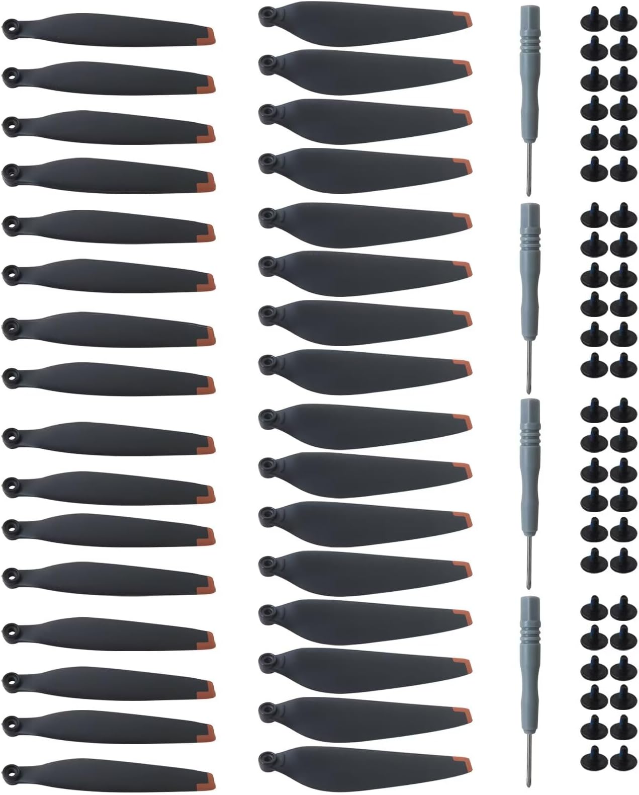 New Replacement Propellers Set Kir Only Upgraded for D J Ji Mini 4 Pro/Mini 3 Pro Drone, 32 Pcs propellers and 48 Pcs Screws with 3 Pcs Upgraded Screwdriver