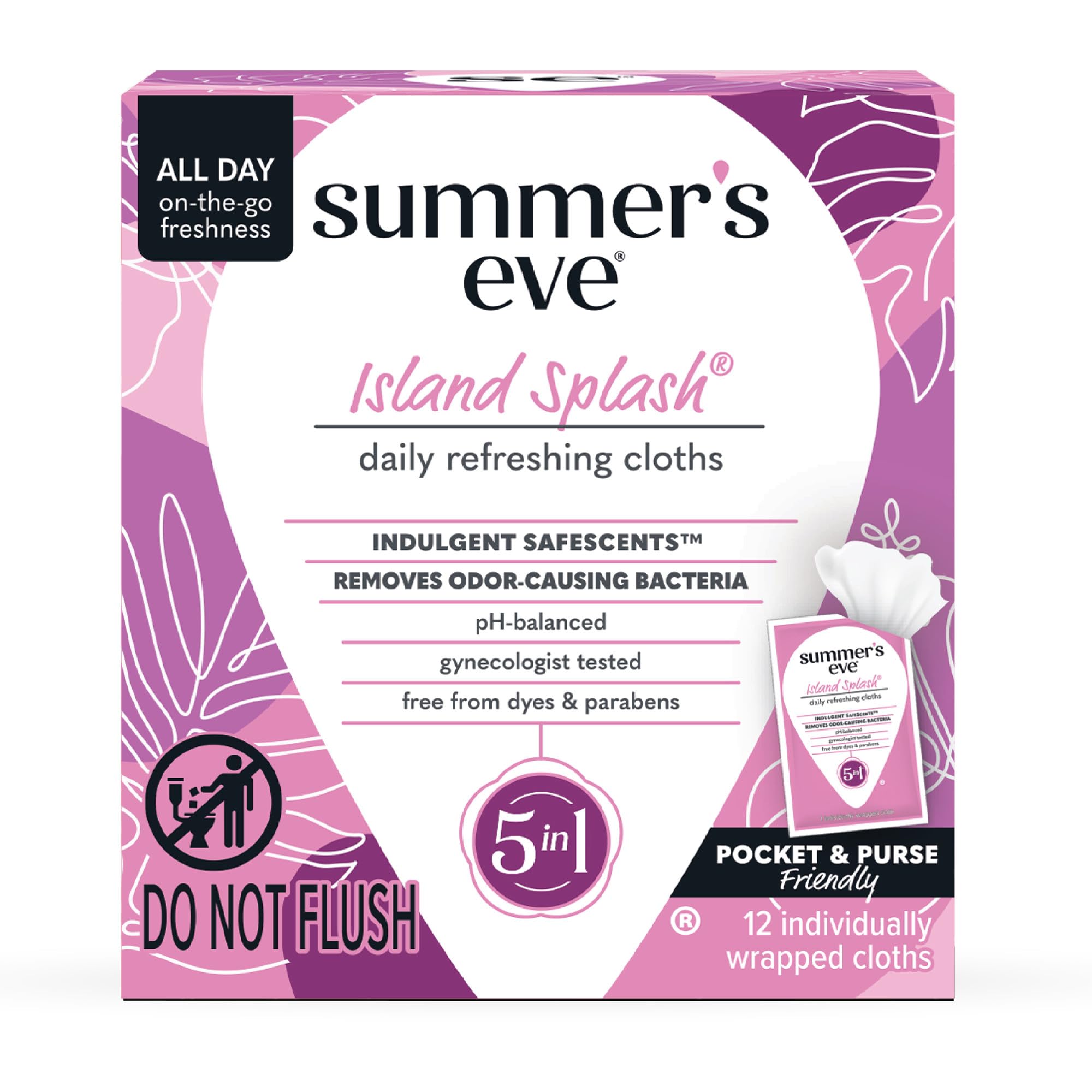 Summer's Eve Island Splash Feminine Wipes