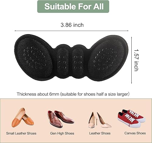 Miniatura 7 de Inserciones de talón para mujer, almohadillas de talón para zapatos que son demasiado grandes que hacen que los zapatos se ajusten a cojines de