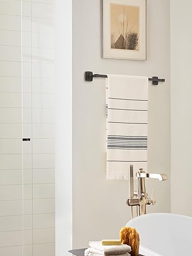 Vista 157 de Amerock Toallero negro mate – 7-9/16 pulgadas (7.559 in) de longitud – Soporte para toallas de baño y cocina Mate negro