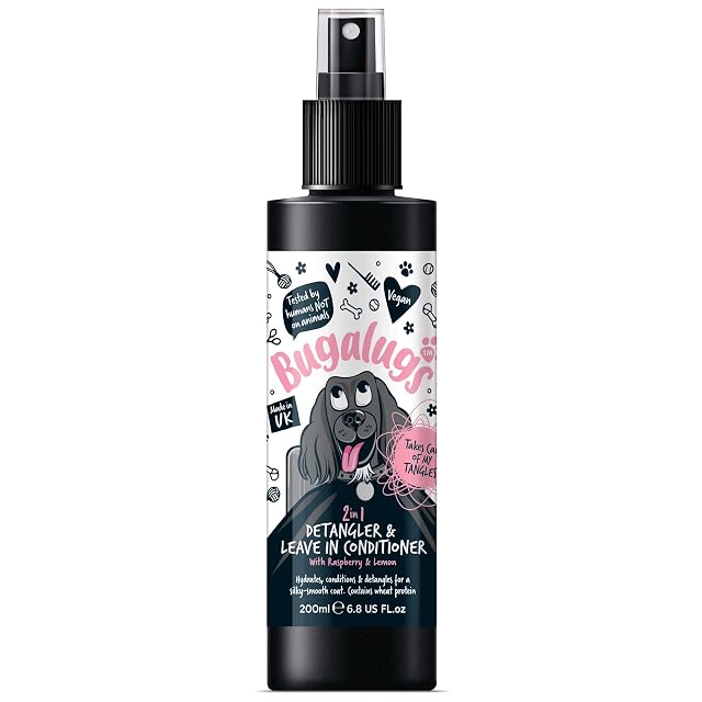 Bugalugs - Spray desenredante y acondicionador sin aclarado para Perros - 200ml