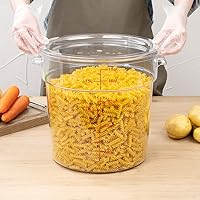 Vista 5 de Restaurantware Met Lux - Contenedores de almacenamiento de alimentos de 18 cuartos de galón, 10 recipientes redondos de almacenamiento comercial