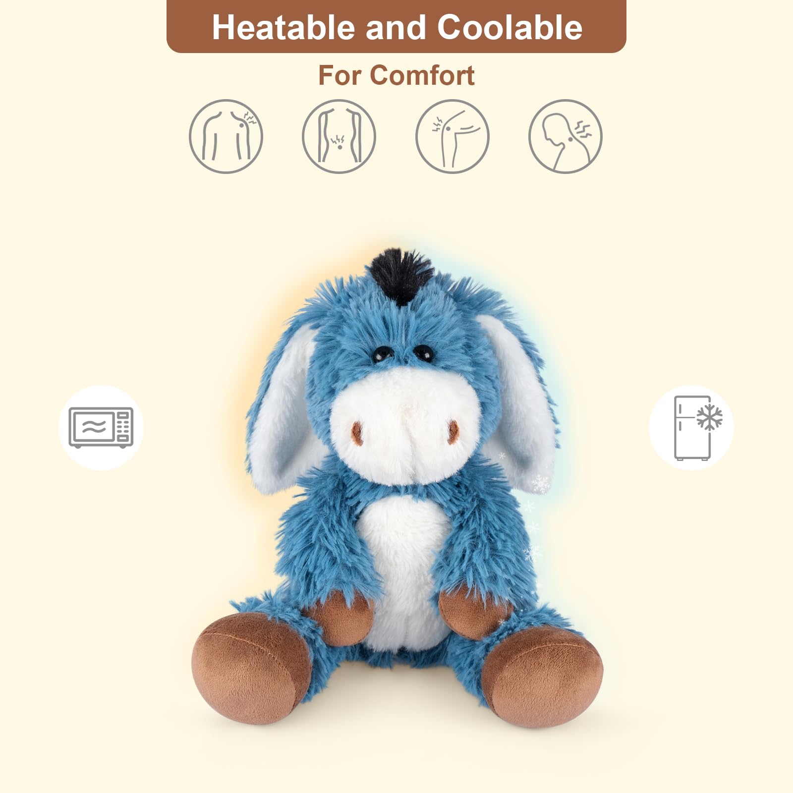 Amazon.com: SuzziPals Heatable and Coolable Donkey Stuffed Animals