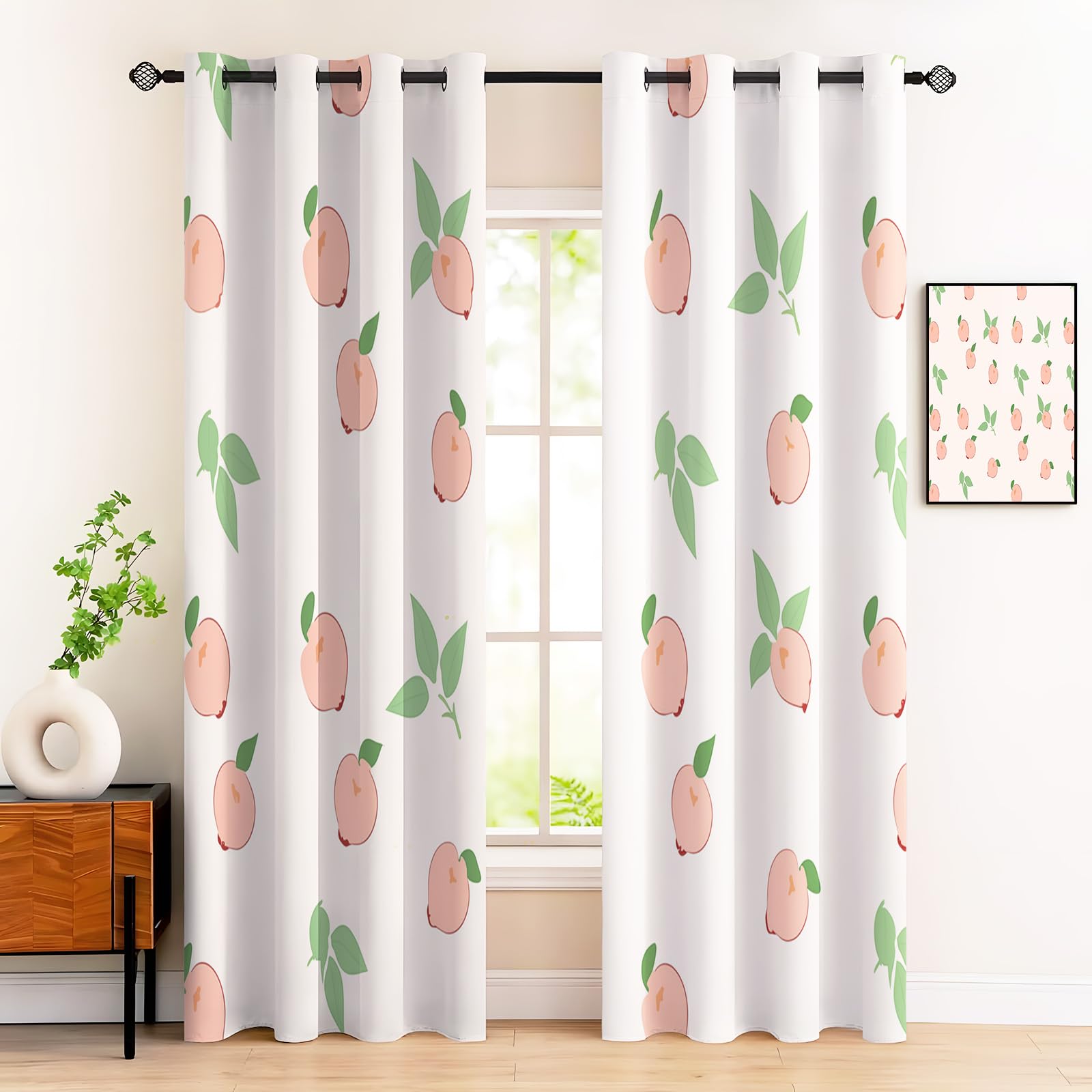Rideau opaque à oeillets rose poussiéreuse pour la chambre des enfants