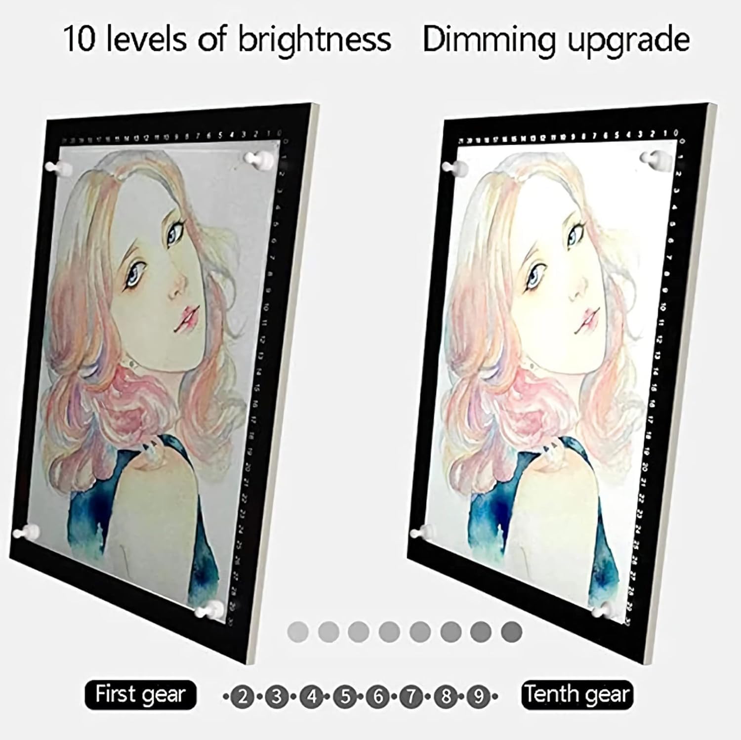 A1 Trace Board Dimmable Brightness Tracing Light Box, A2 A3 A4 Light Pad Diamond Painting Ultra-thin Adjustable Brightness Copy Board For Artists Designing, Sketching, Led Dr, Led Drawing Board A4