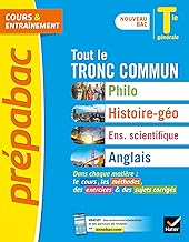 Prépabac Tout la Tle générale (tronc commun) - Bac 2024 (toutes les matières): Philo, Histoire-Géographie, Enseignement scientifique, Anglais