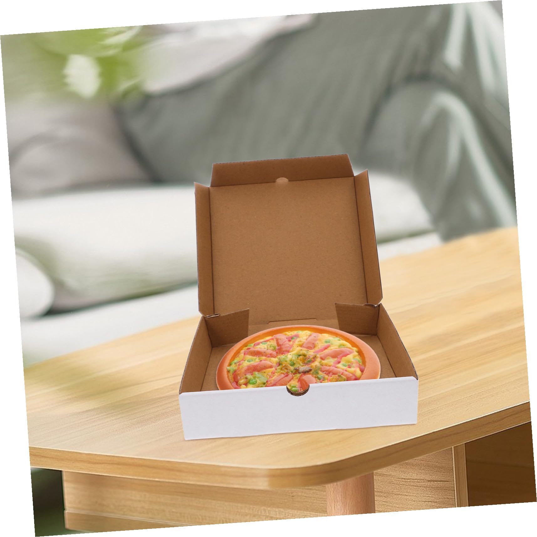 30 Szt. Szt Białe Faliste Pudełka Pizzę Cali Wielokrotnego Użytku Kartonowe Pudełka Do Pakowania Pizzy Ekologiczne Utrzymujące Świeżość Ciast Ciasteczek i Przekąsek Sztuk