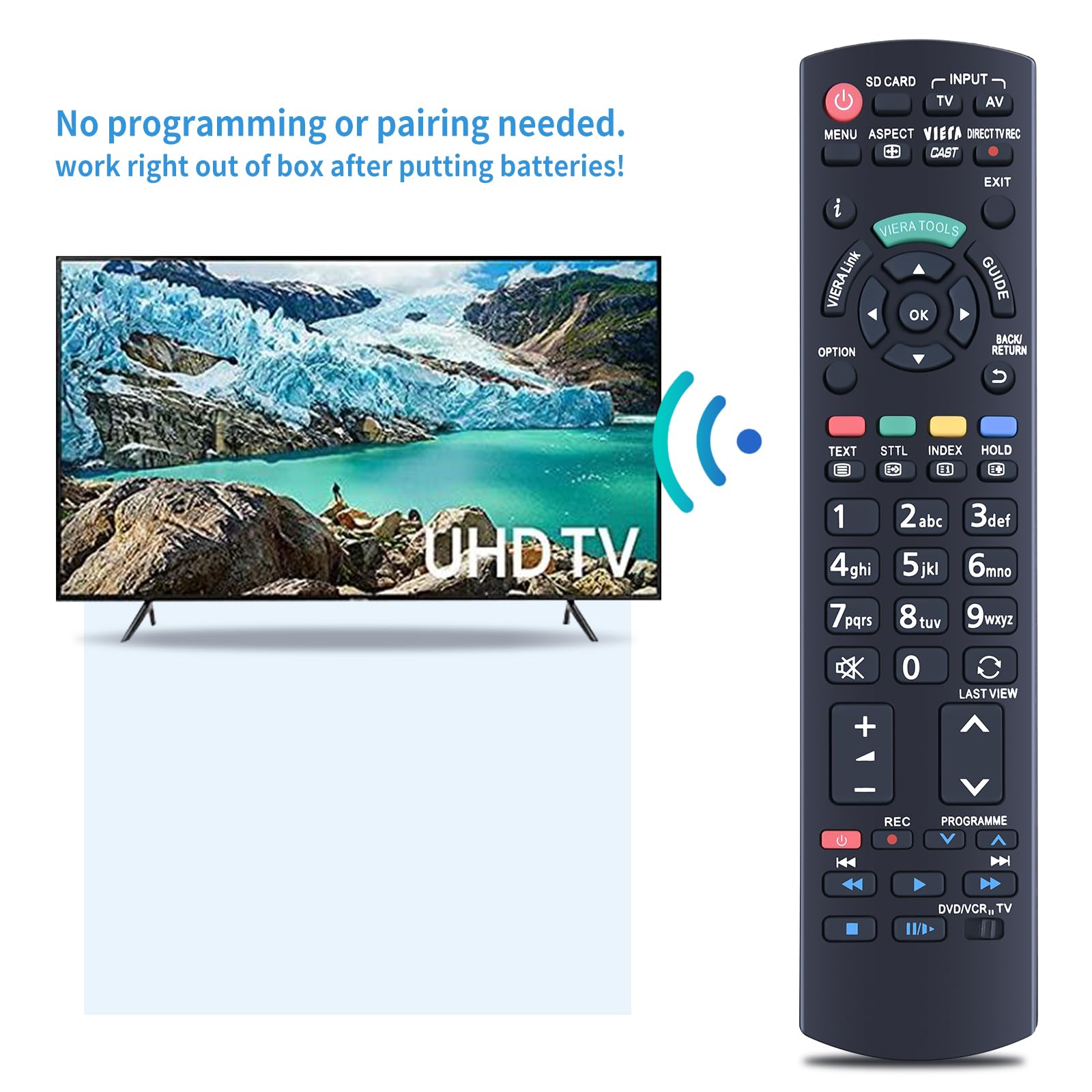Nuovo N2QAYB000353 Telecomando di ricambio - VINABTY TV Telecomando per Panasonic TV N2QAYB000353 50612C N2QAYB000353 N2QAYB000490 00724A N2QAYB000489 00611A Remote Controller