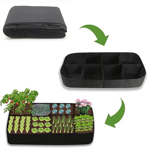Miniatura 3 de Bolsas de cultivo de tela transpirable y duradera de 128 galones, macetas de tela no tejida resistentes de 3 x 6 pies para verduras y flores en