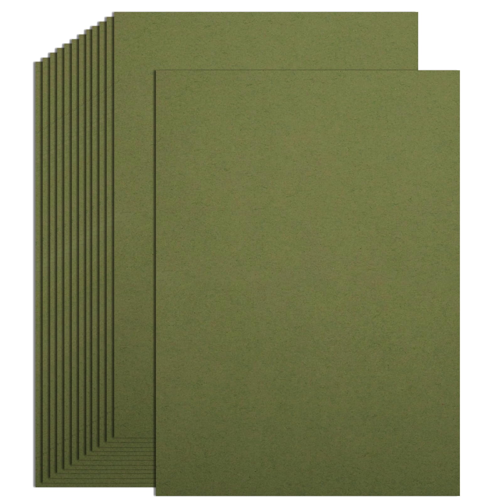 50 Sheets Olive Green Paper 120gsm/32lb Cover (5 x 7 Inch)