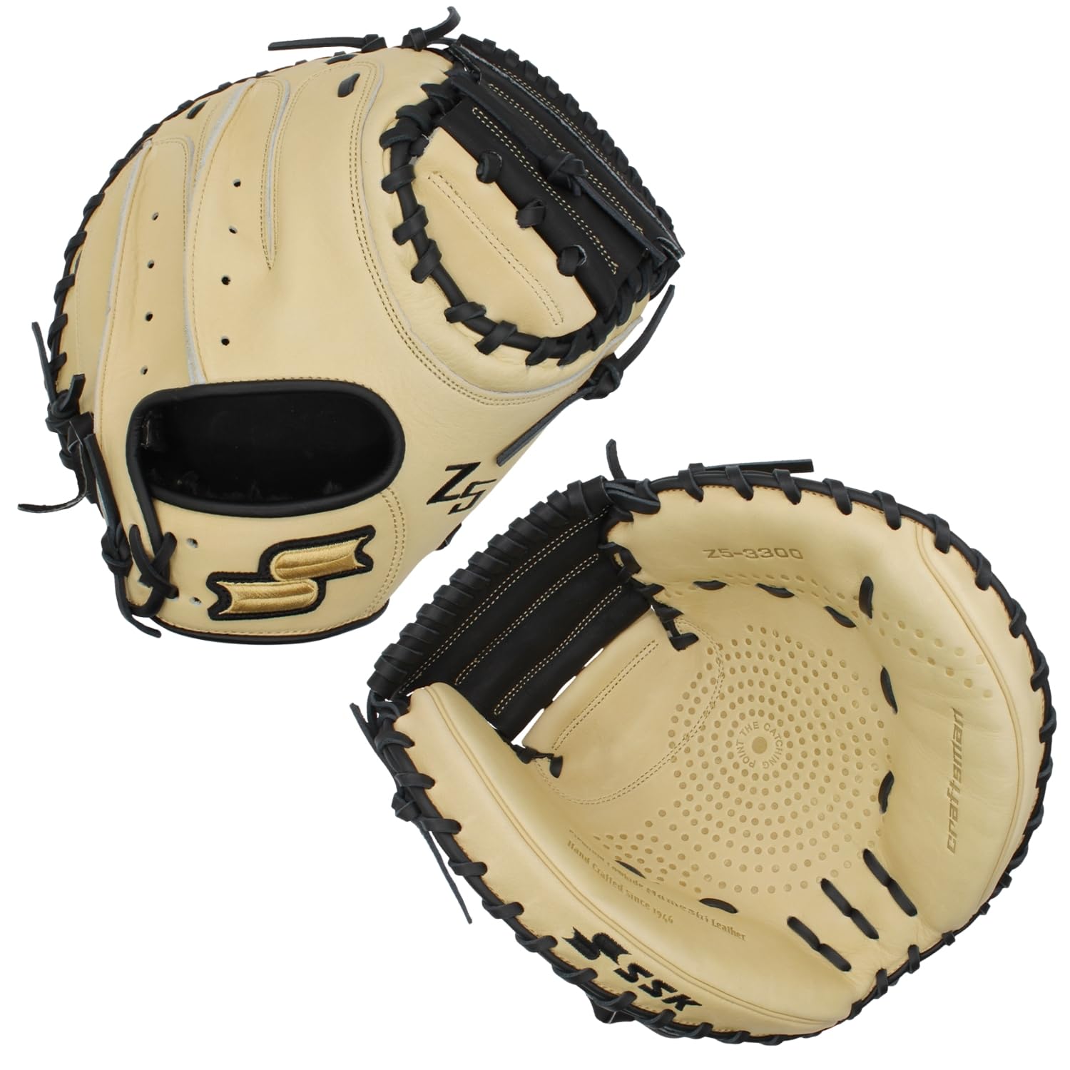 SSK Z5 Craftsman Baseball Catcher’s Mitt – 32.5” - 33” - 33.5” – Right & Left Hand Throw