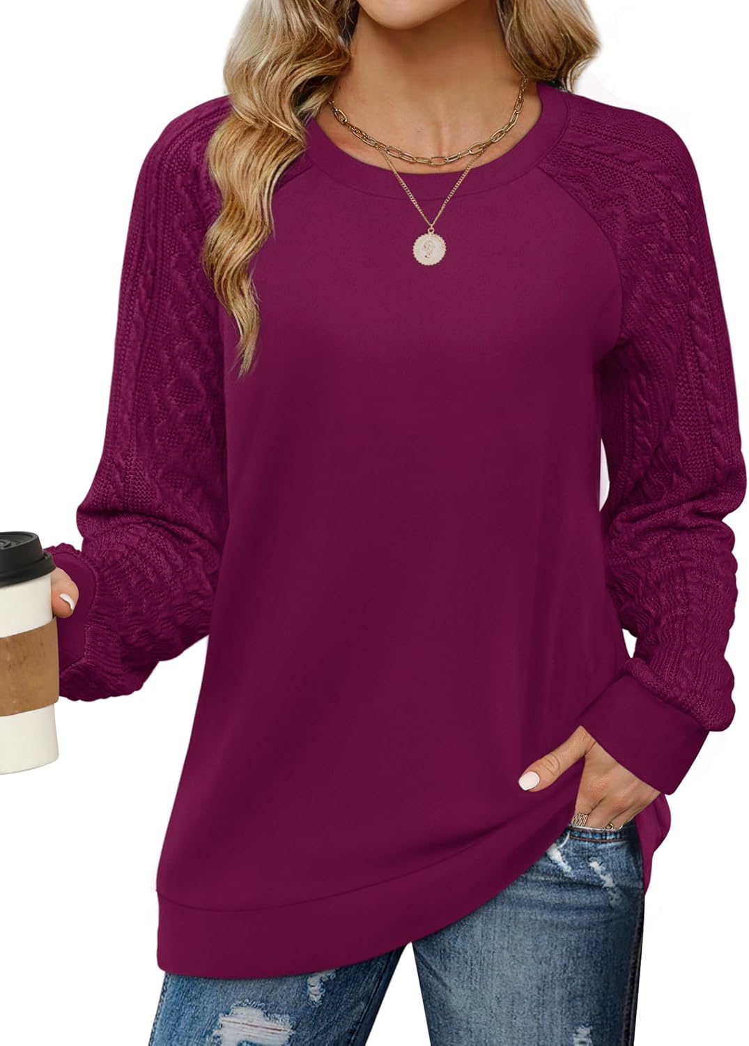 Saloogoe Womens Long Sleeve Tops at Amazon Women’s Clothing store