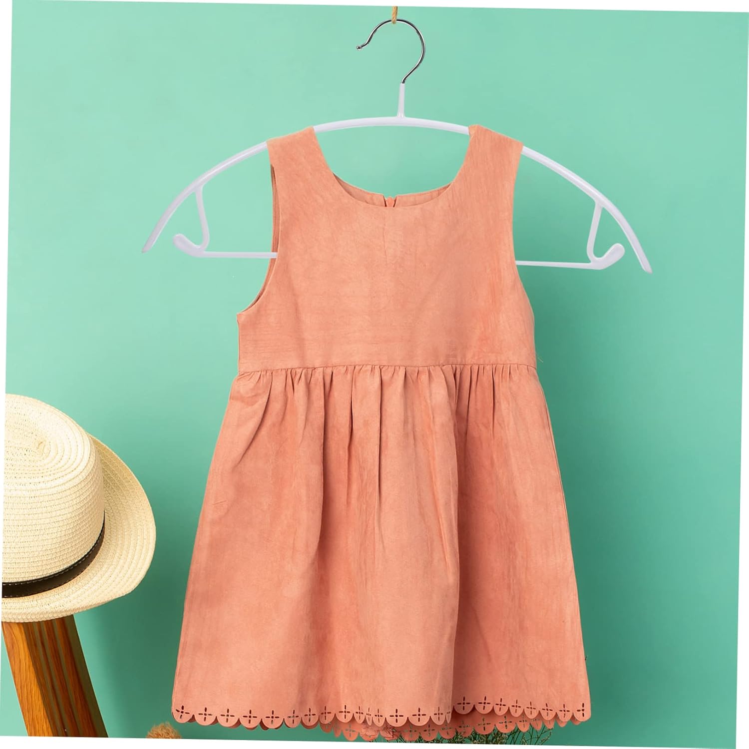 Ciieeo 10-Pack PVC Coated Semicircle Clothes Hangers Skidproof and Heavy-Duty for Drying and Storing Clothes Non-Slip Design for Improved Grip