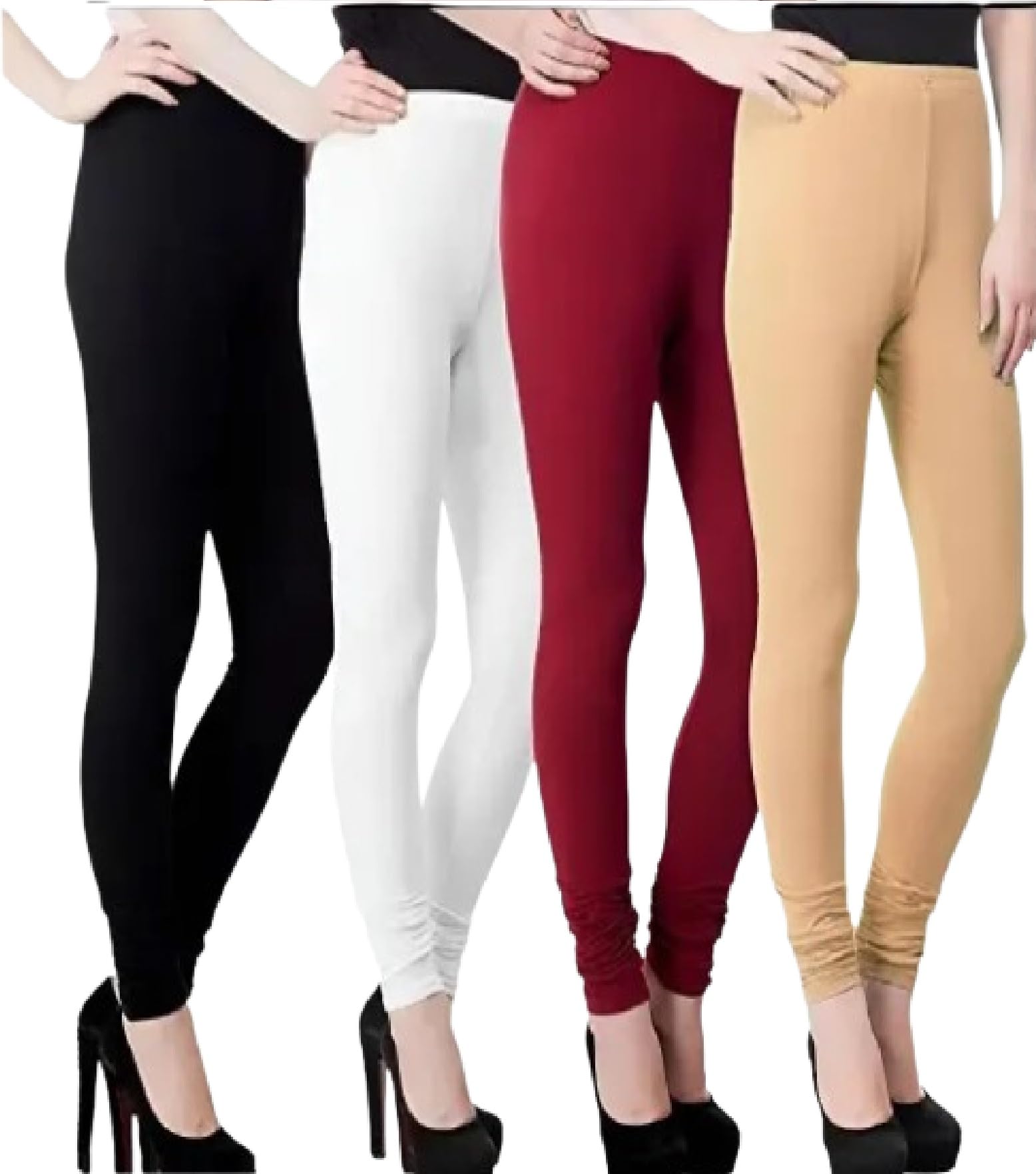 Fashion Women Solid Cotton Ankle Length Legging Set Elasticated Waistband Leggings for Women and Girls-picture-46