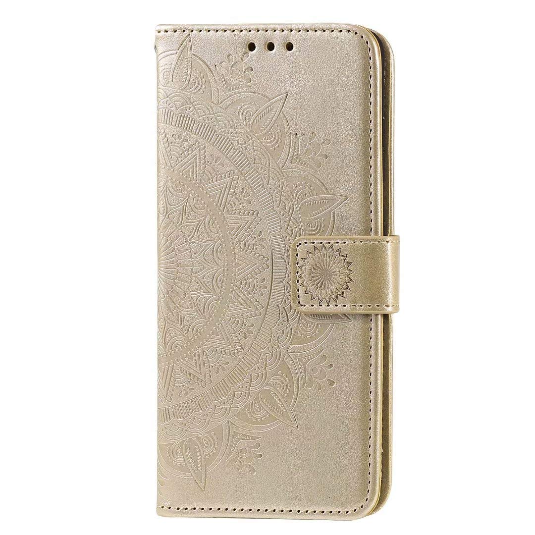 Reevermap iPhone SE 2020 Case, iPhone 7/8 Case, Flip Shockproof Premium PU Leather Wallet Card Slots Embossed Mandala Magnetic Buckle Stand Bumper Phone Cover for iPhone SE 2020/7/8