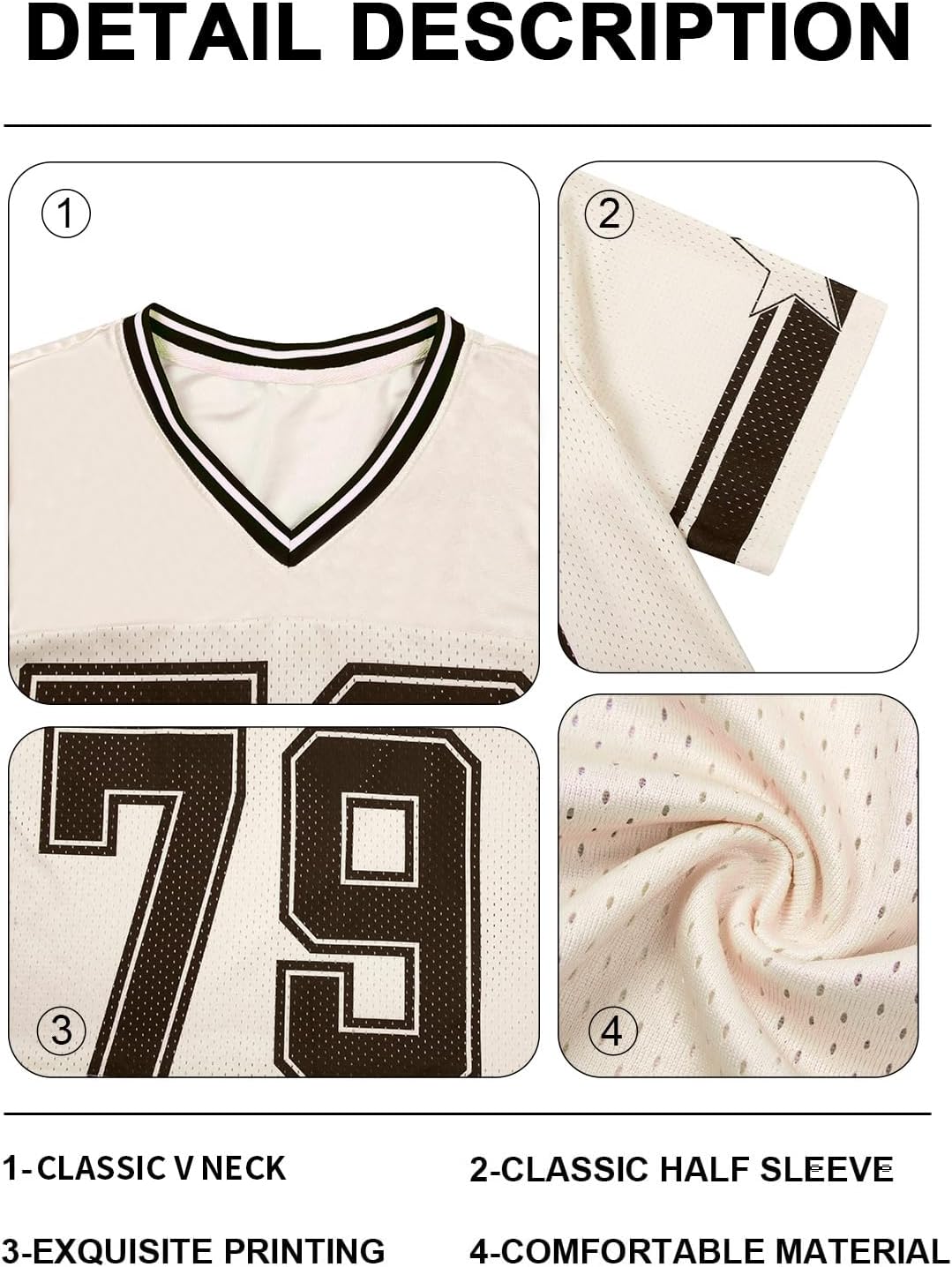 Jersey Shirts for Women Y2k Graphic Number Tees Hip Hop V Neck Short Sleeve Mesh Crop Top Baggy Streetwear T Shirt Tops - Image 6