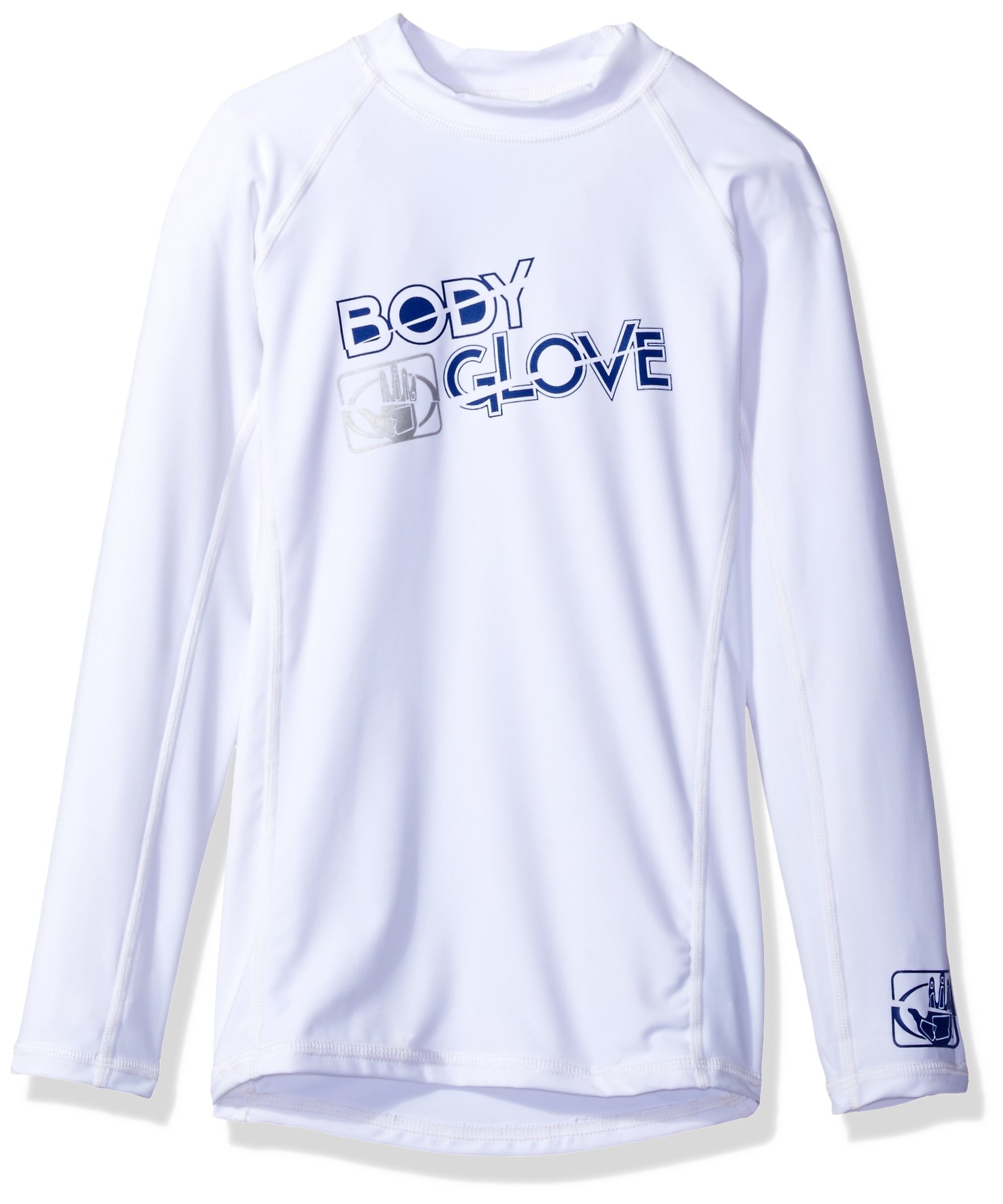 Body Glove Boys l/a Fitted Basic Rashguards, White, 14