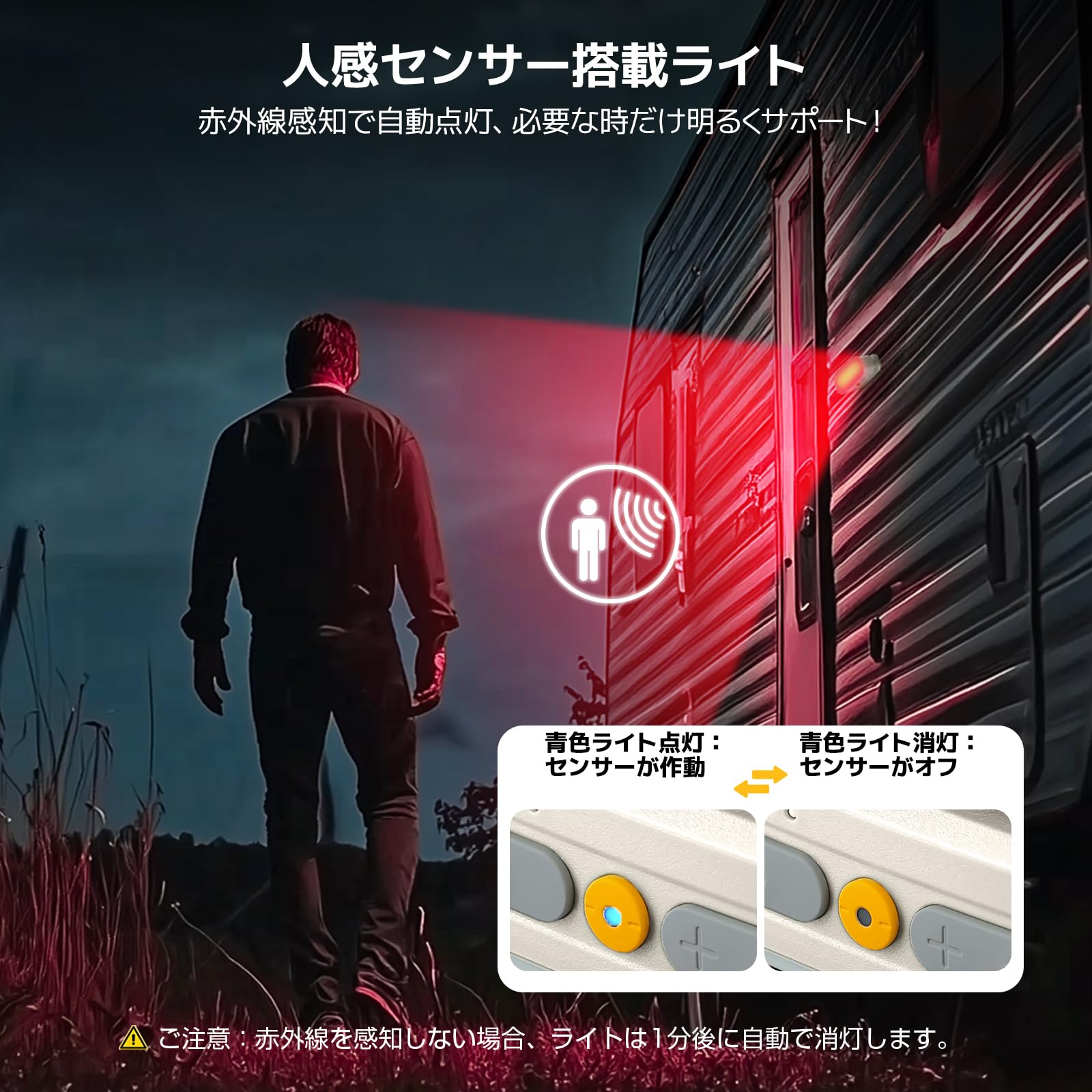 Amazon.co.jp: BougeRV AL01 LEDランタン 充電式 人感センサーライト