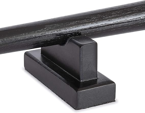 Baseball Bat Display Holder Rack Mount for Table or Desk- Replaces Case or Stand - Solid Wood w/Felt Liner to Protect Bat and Surface- Natural or Black Color Option