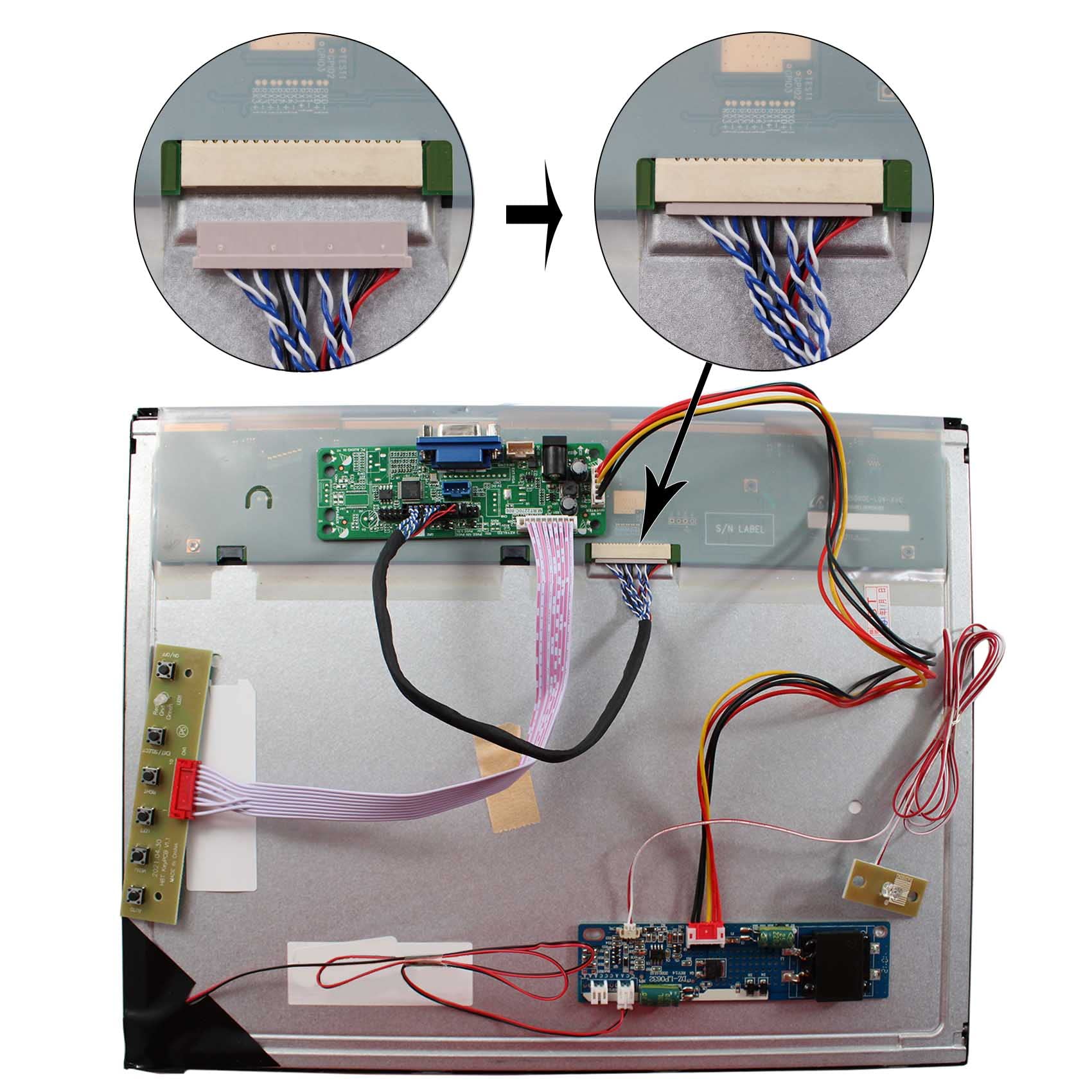 Lysee Mobile Phone Flex Cables - BINYEAE For G04539AD50A1 LCD Display With Touch Screen Digitizer Assembly Replacement - (Color: LCD Touch Black)