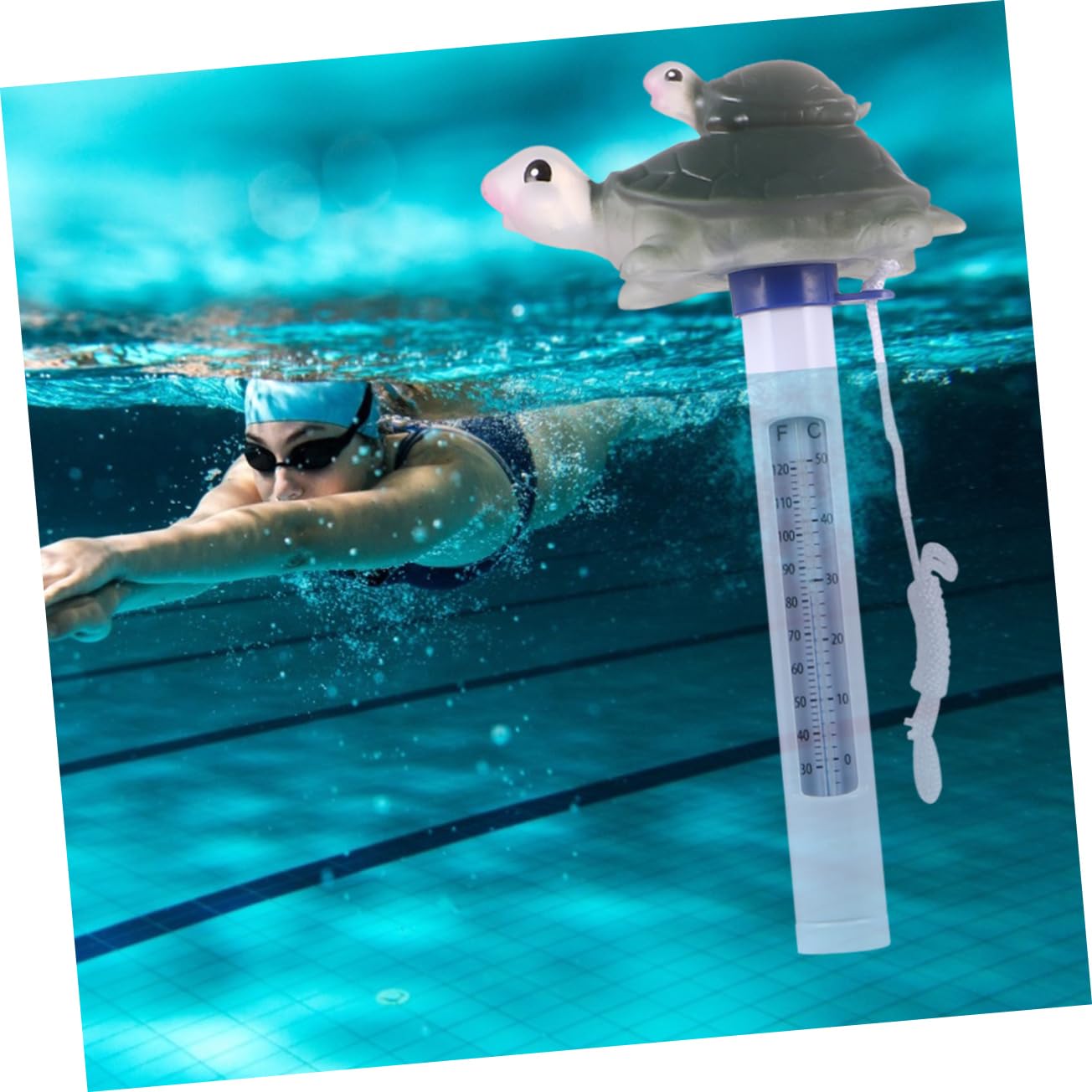 ifundom 2 Pezzi Termometro Galleggiante Forma per Piscina e Bagnetto Monitor Temperatura per Design Decorativo per Bagni e Vaschette