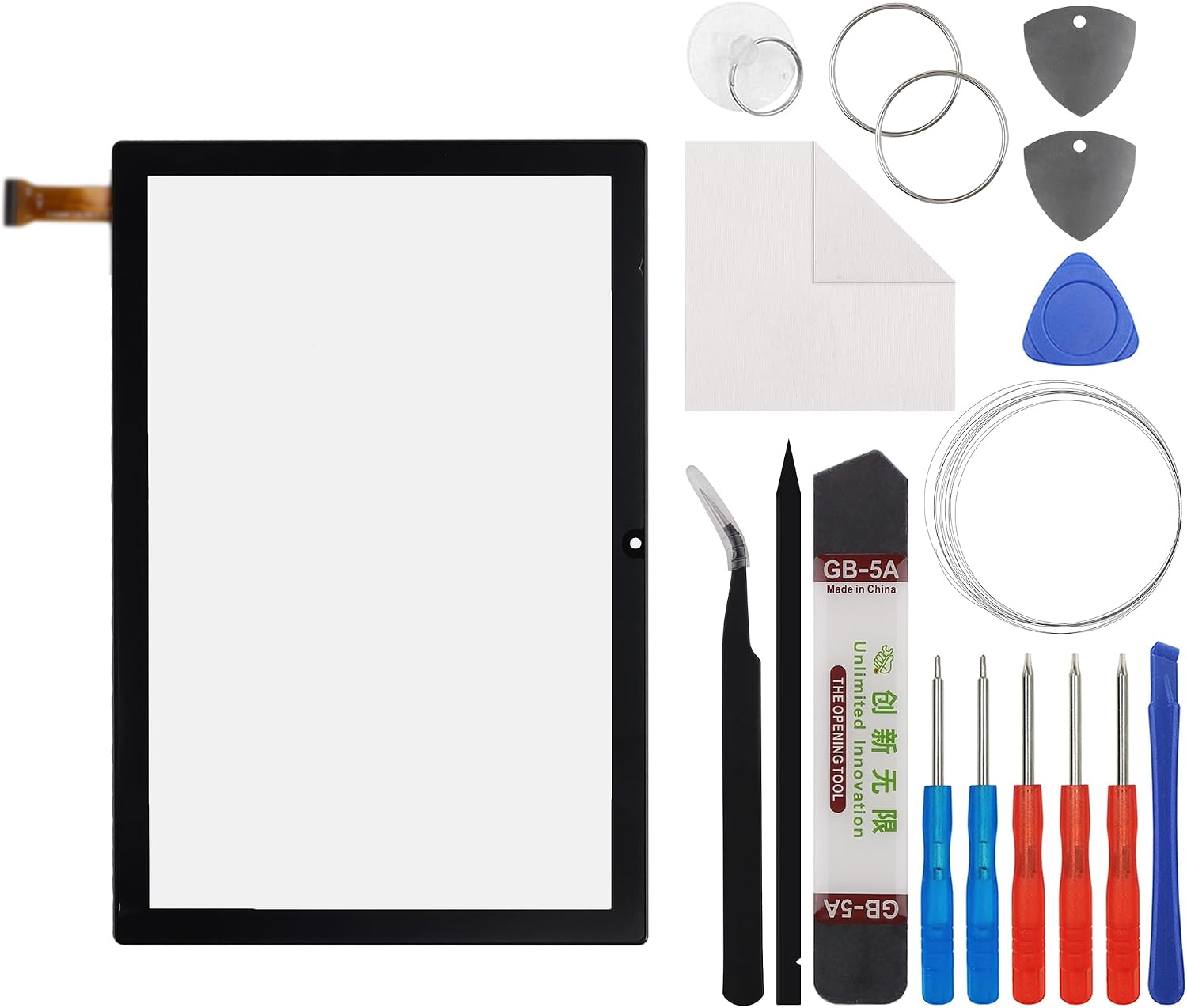 Front Glass Touch Panel Digitizer (Without LCD Display) Compatible with Vastking KingPad K10 Tablet TP Touch 10.1 inch with Tools