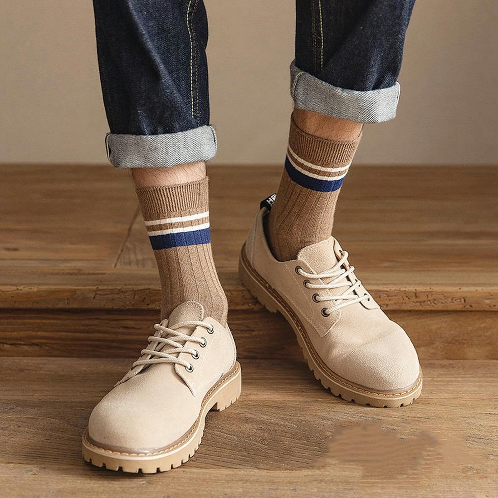Zonto Calze Calzini A Strisce da Uomo A Strisce da Uomo Calze di Moda Primaverile Calze di qualità